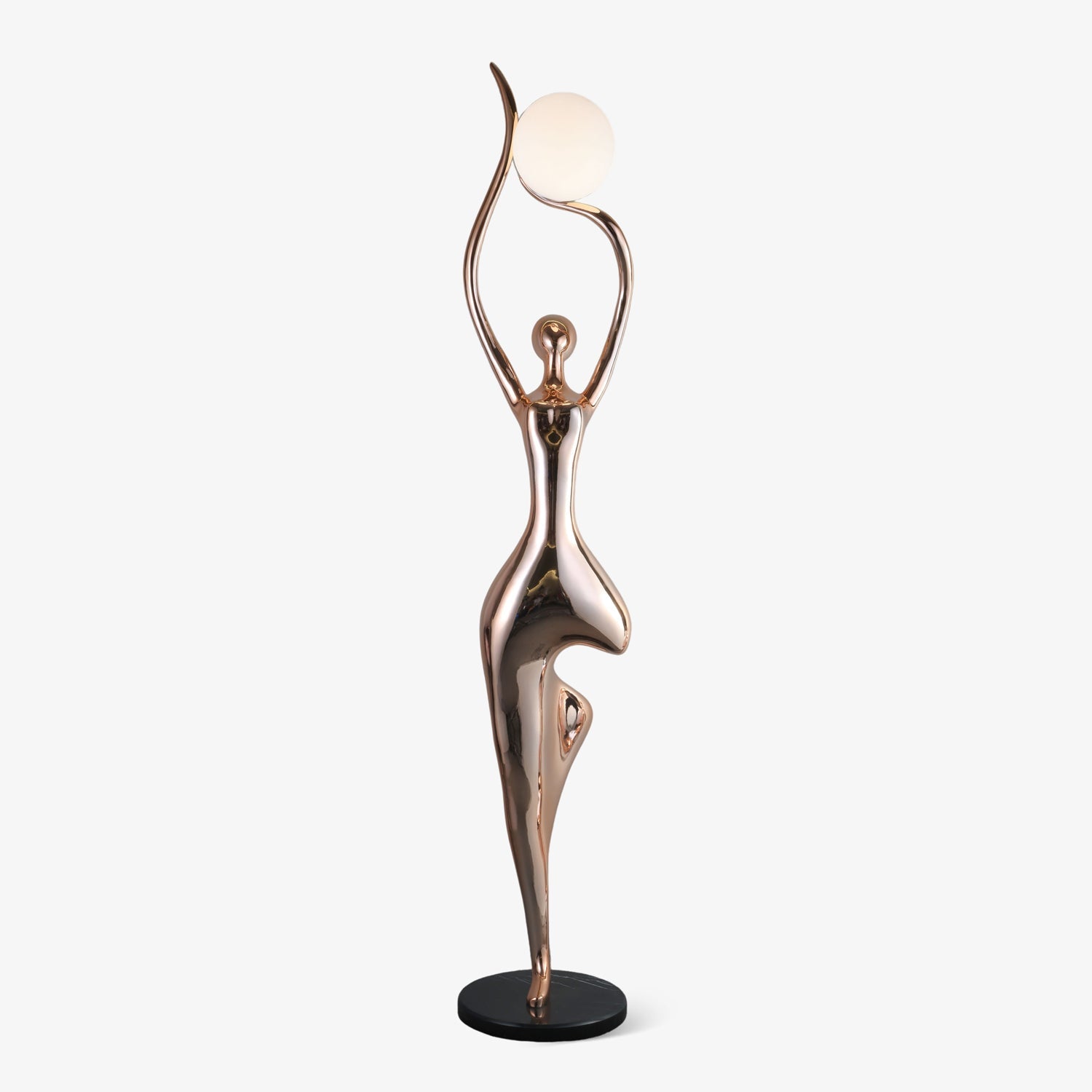 Emiryra Golden Sculptural Floor Lamp-Neutral Decor
