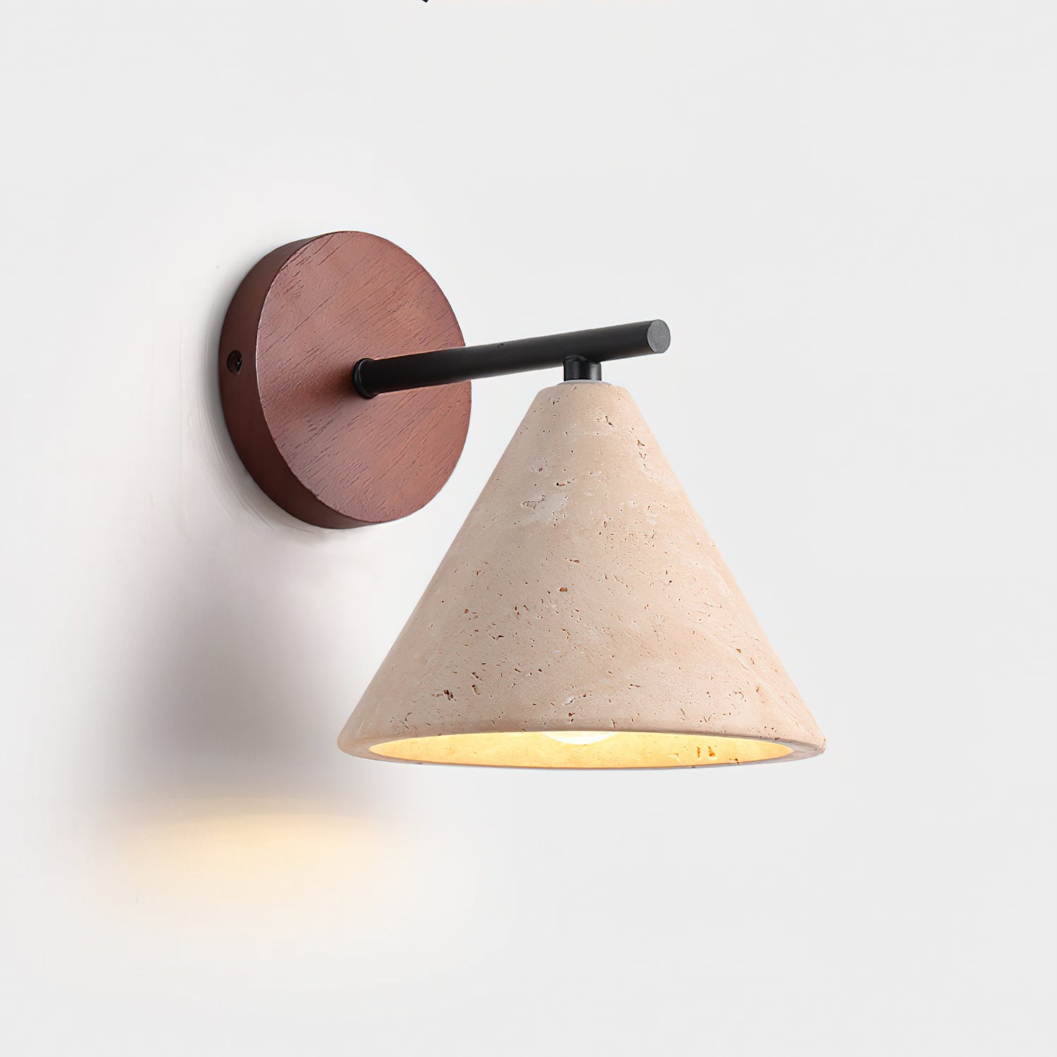 Front view of the Possio Wall Light showing the bulb housing.