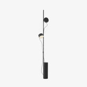 Avi Floor Lamp Cylindrical/Linear Modern, Metal, Black, Bedroom - Neutral Decor