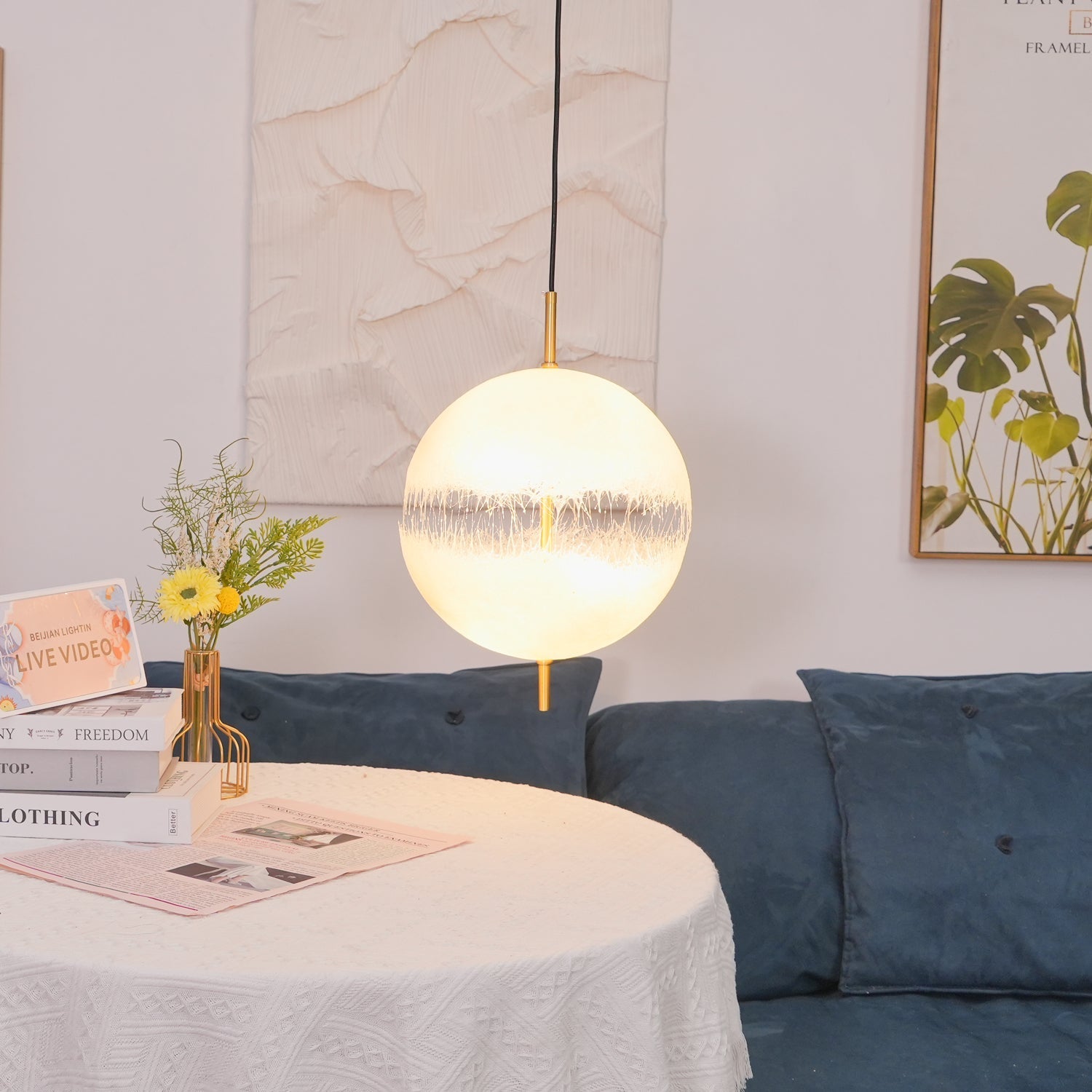 Sel Futuristic Pendant Lamp-Neutral Decor