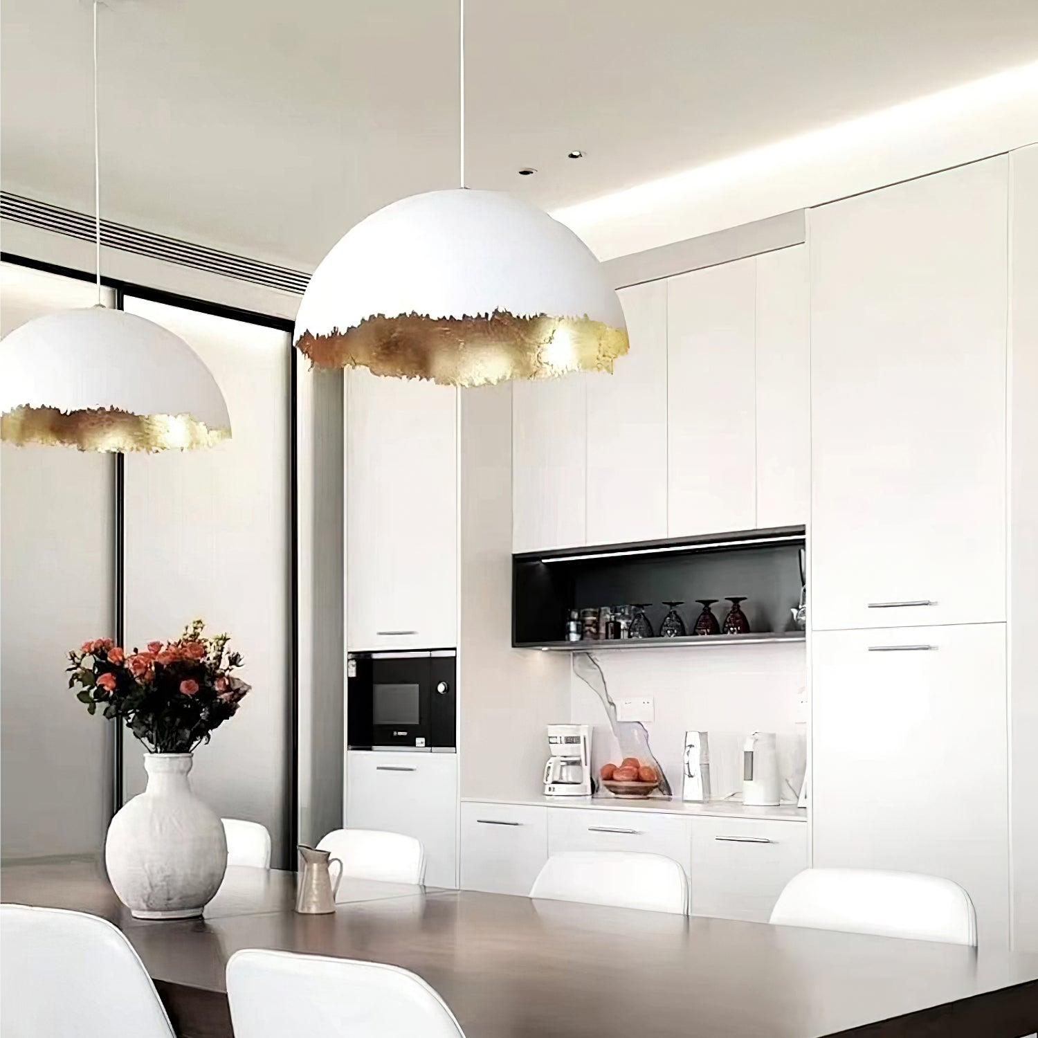 Viliriel Textured Fiberglass Pendant Light-Neutral Decor