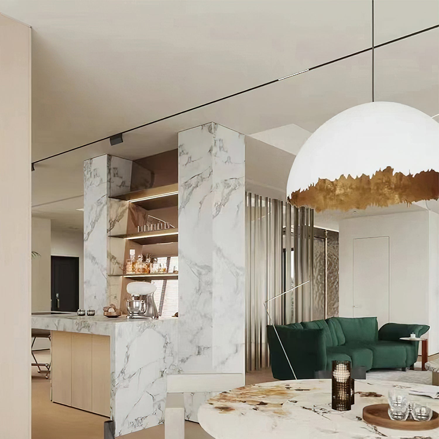 Viliriel Textured Fiberglass Pendant Light-Neutral Decor