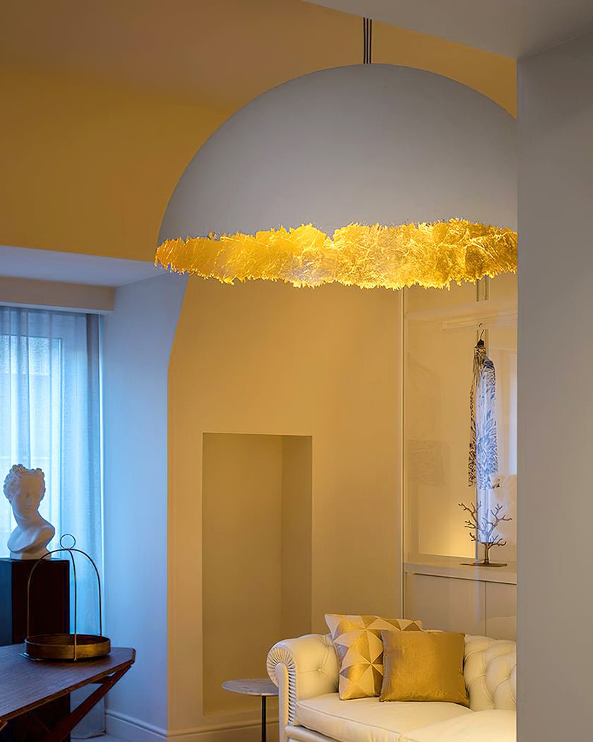 Viliriel Textured Fiberglass Pendant Light-Neutral Decor