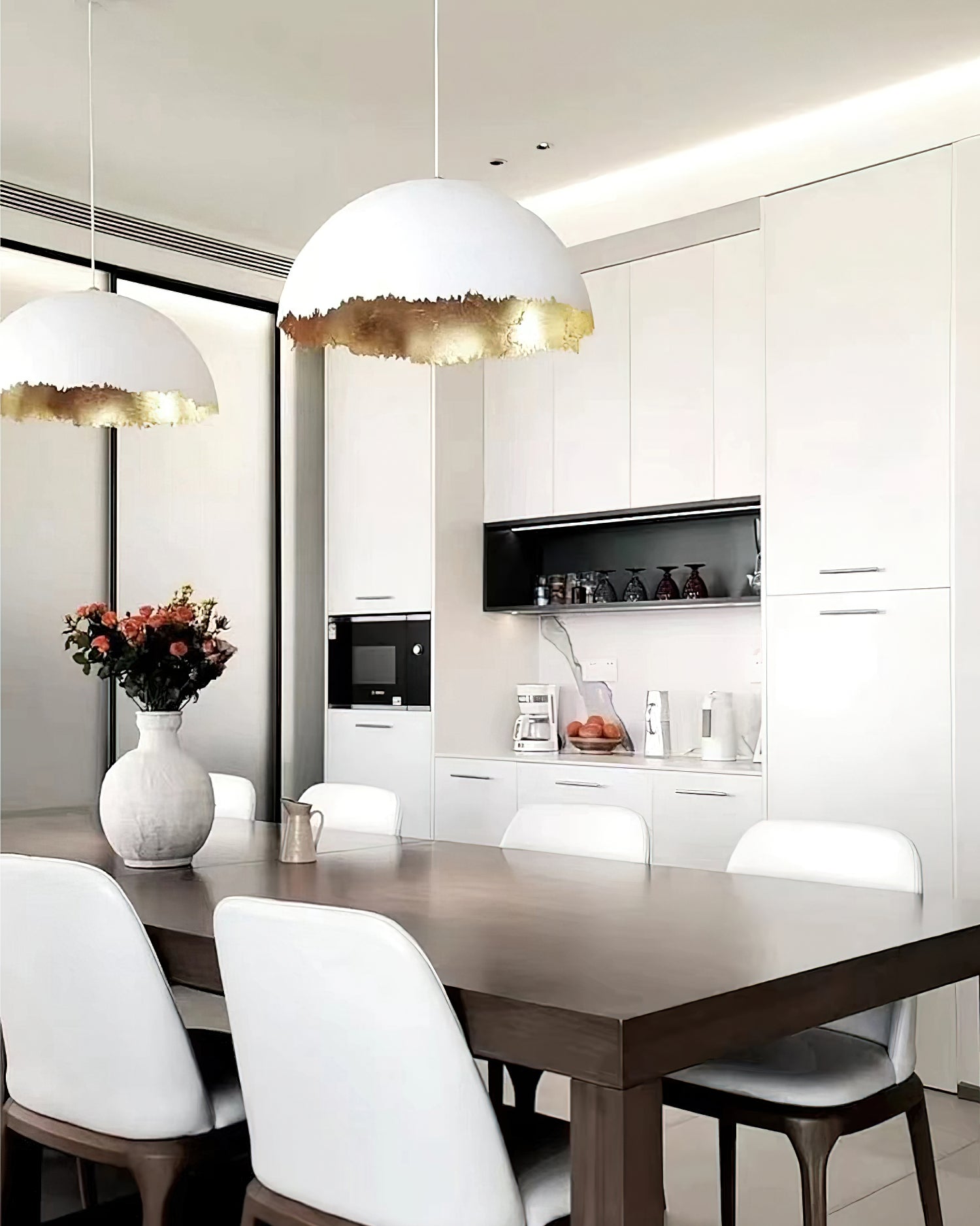 Viliriel Textured Fiberglass Pendant Light-Neutral Decor