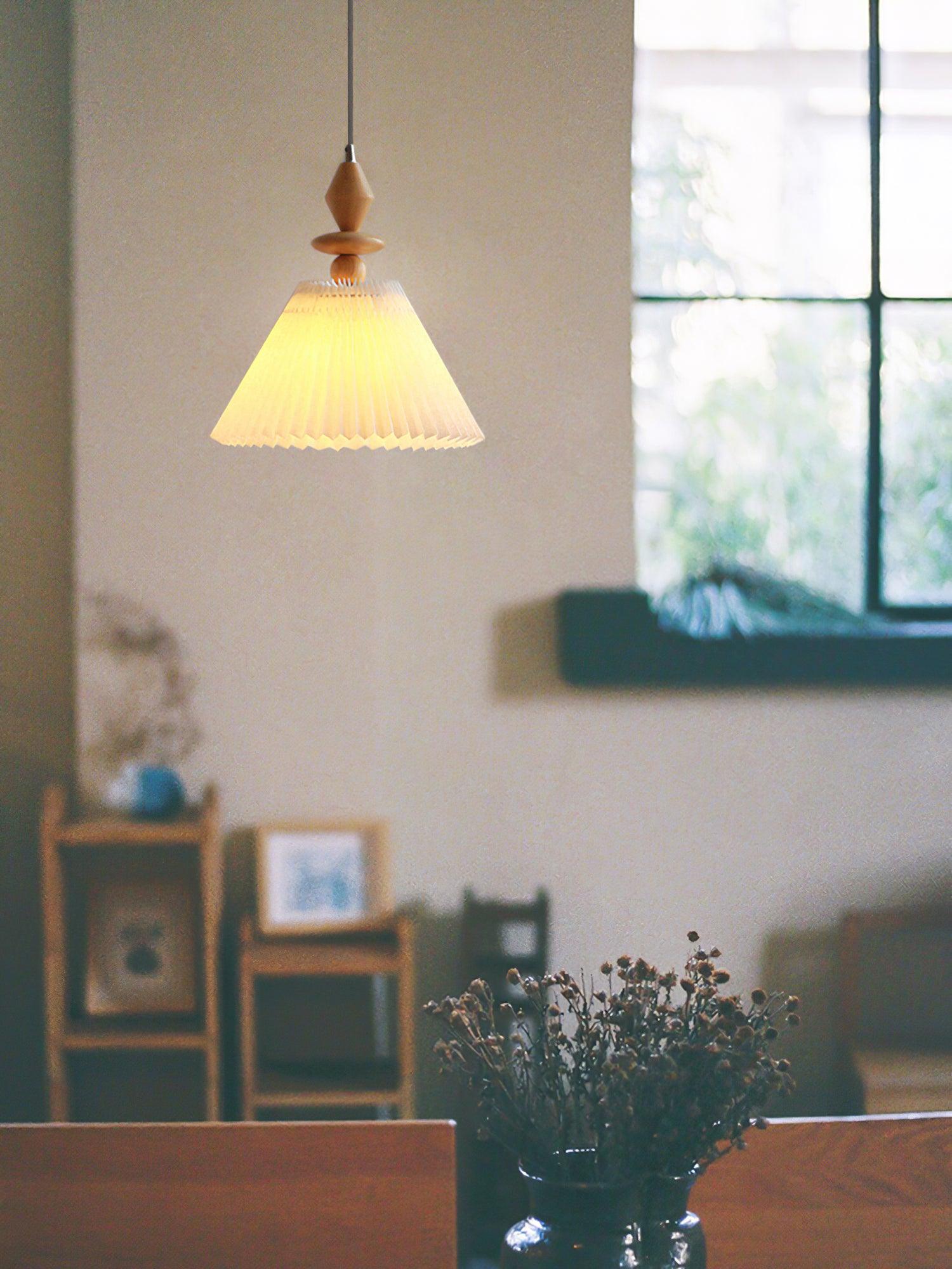 Eurrinion Wood Pendant Light-Neutral Decor