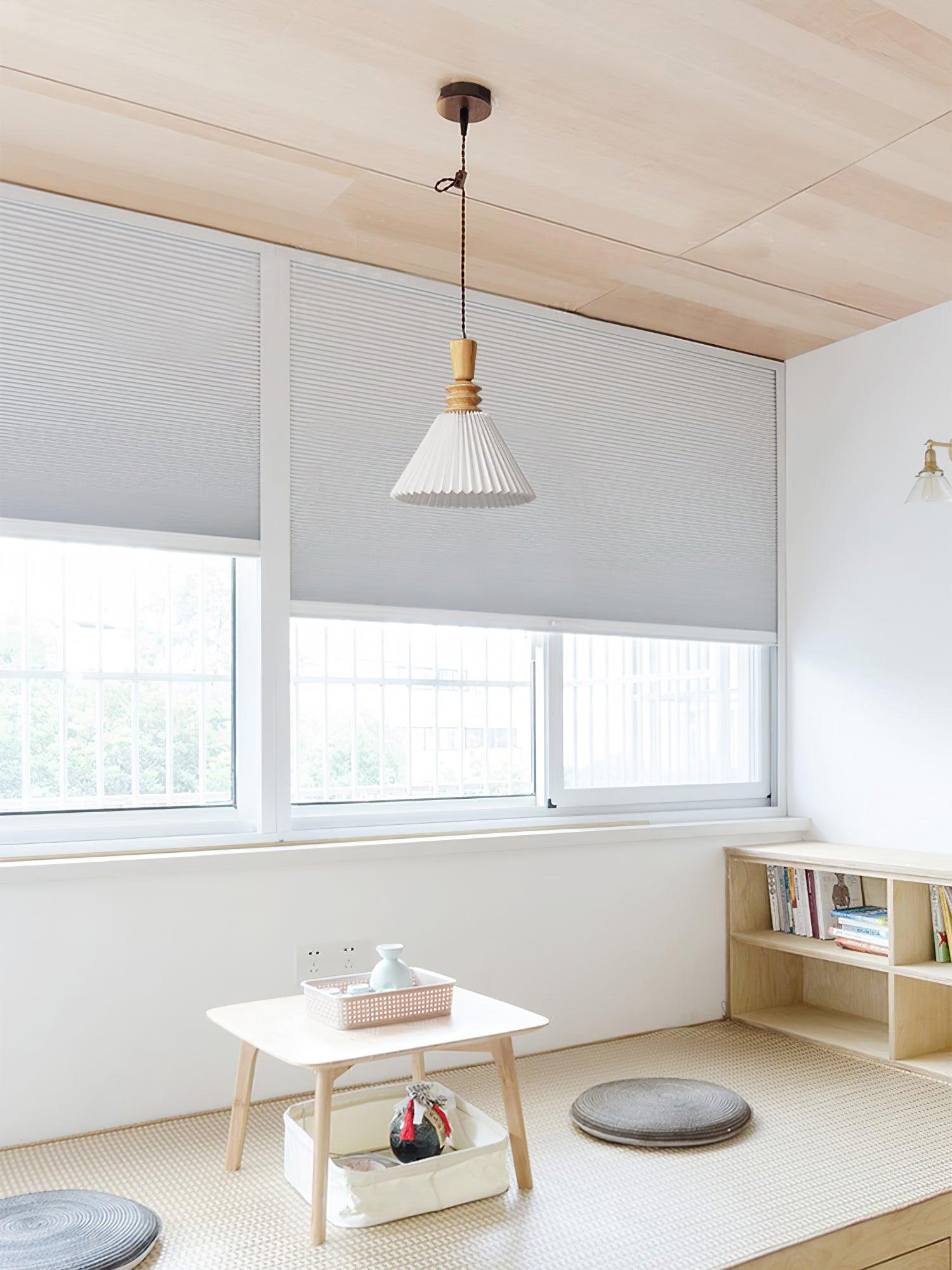 Eurrinion Wood Pendant Light-Neutral Decor