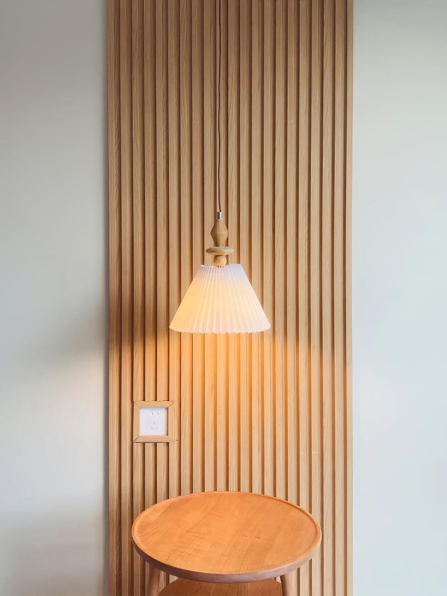 Eurrinion Wood Pendant Light-Neutral Decor