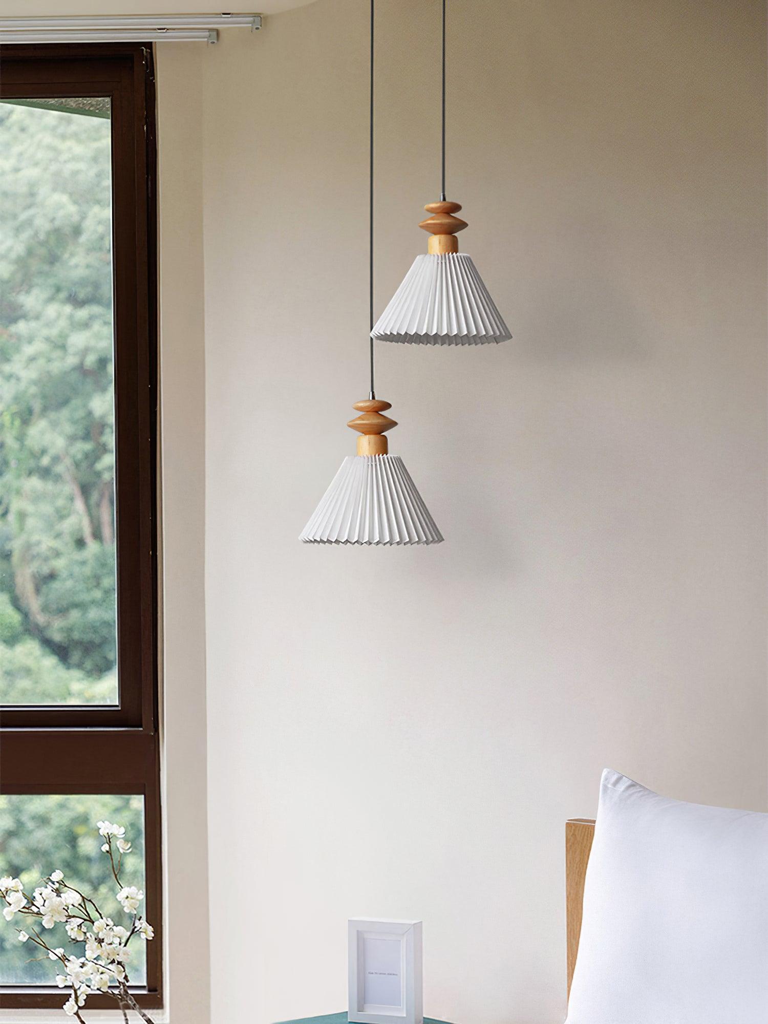 Eurrinion Wood Pendant Light-Neutral Decor