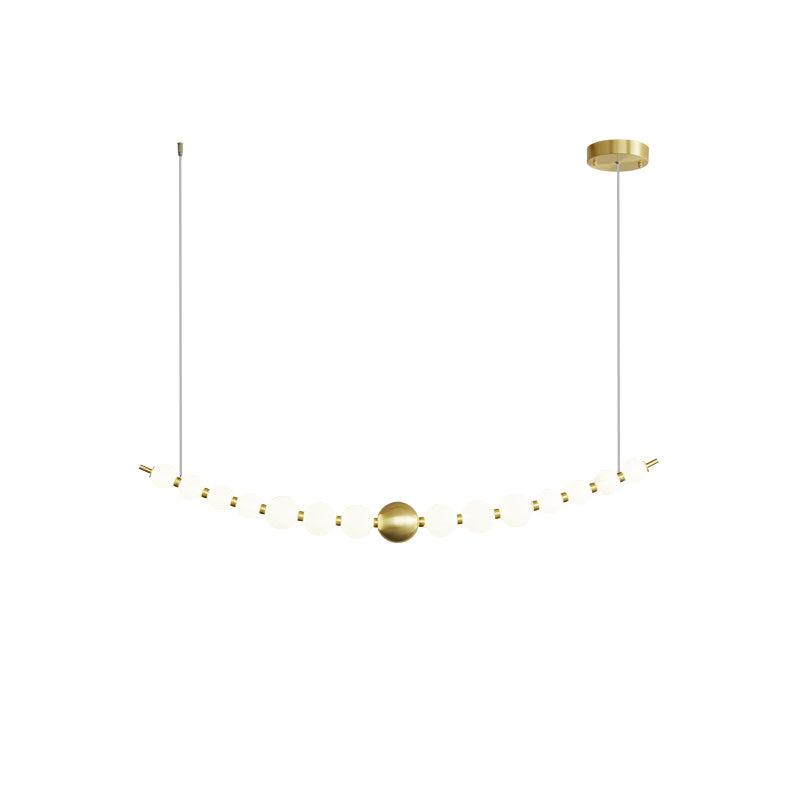 Linea Contemporary Brass Pendant Lamp-Neutral Decor