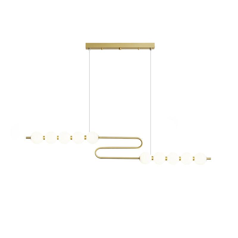 Linea Contemporary Brass Pendant Lamp-Neutral Decor