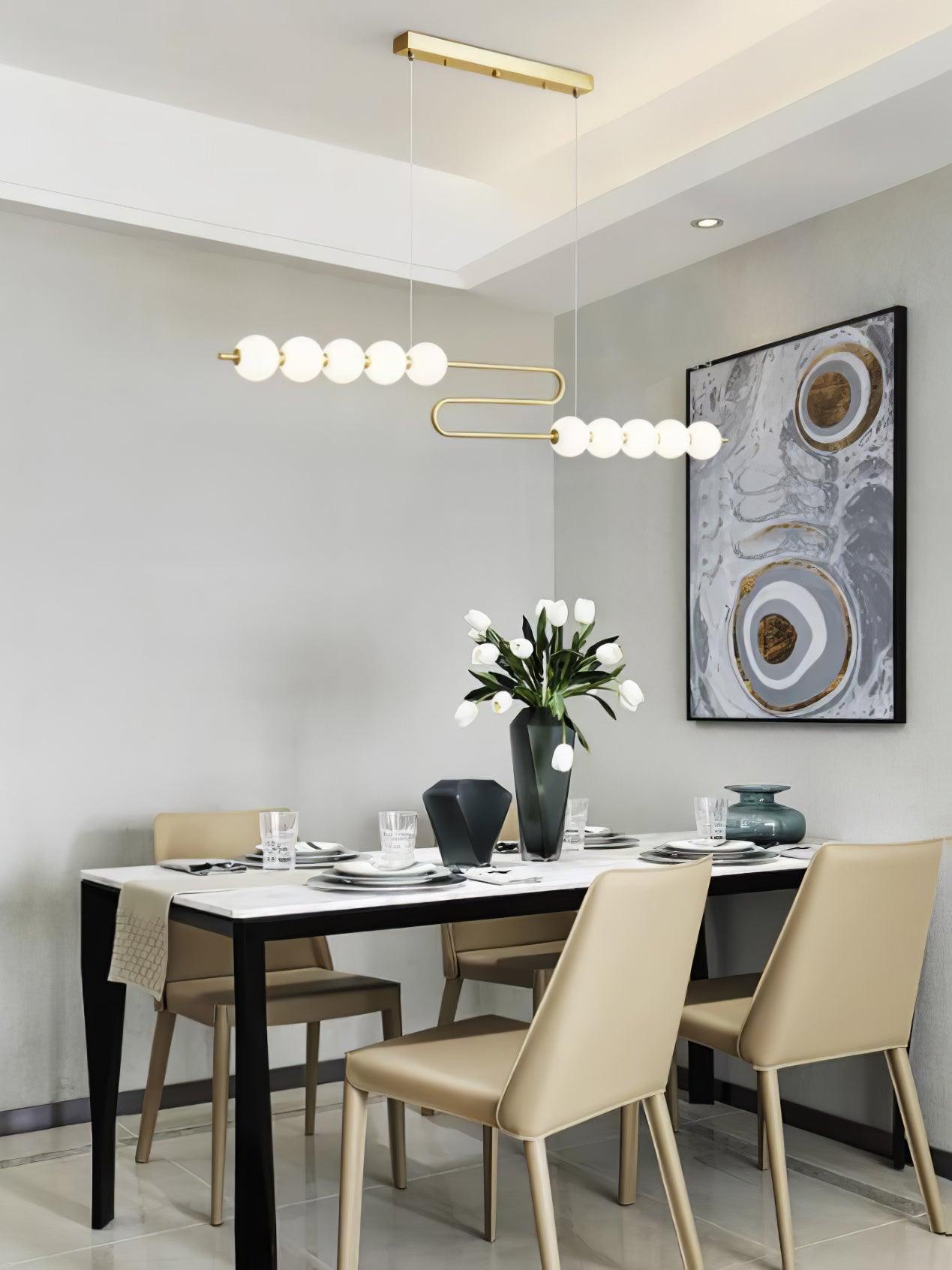 Linea Contemporary Brass Pendant Lamp-Neutral Decor
