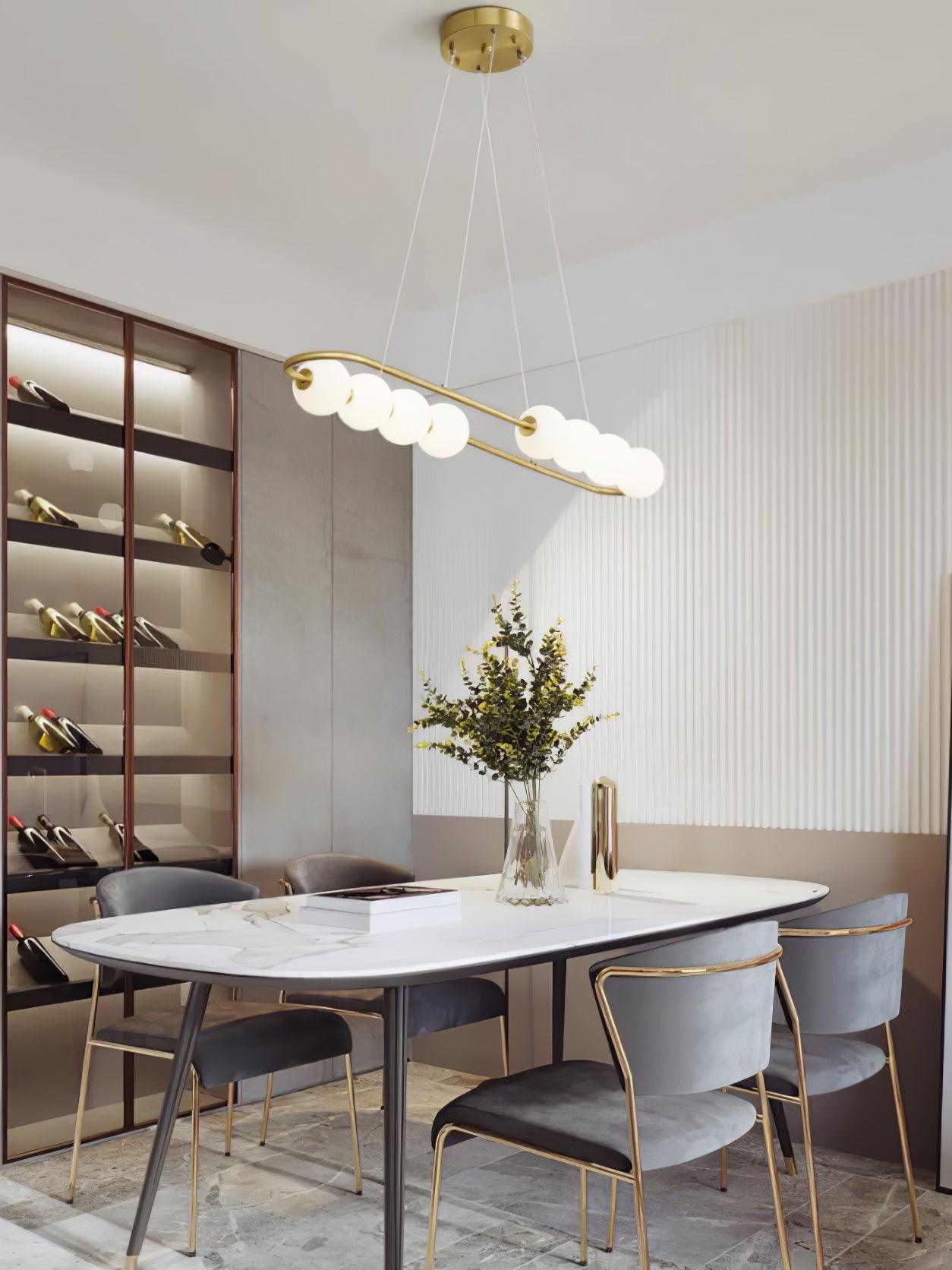 Linea Contemporary Brass Pendant Lamp-Neutral Decor