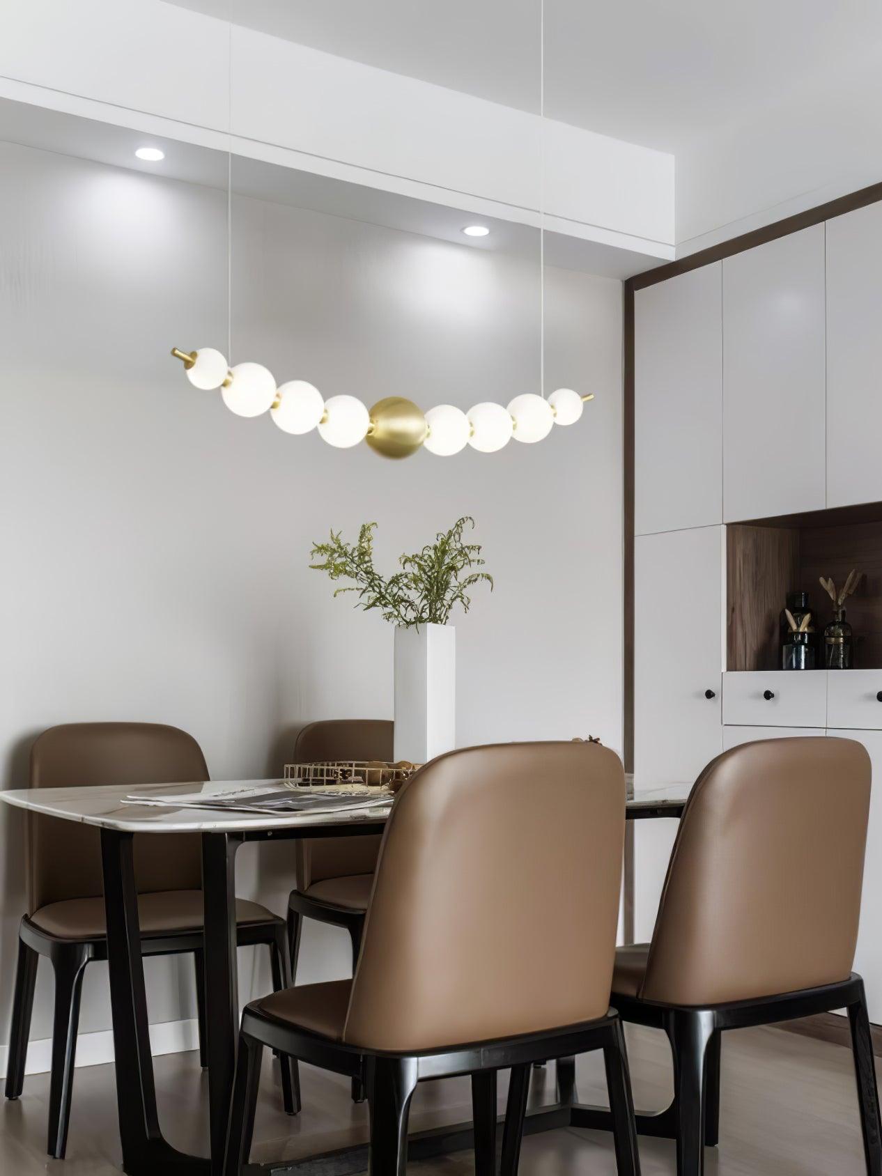 Linea Contemporary Brass Pendant Lamp-Neutral Decor