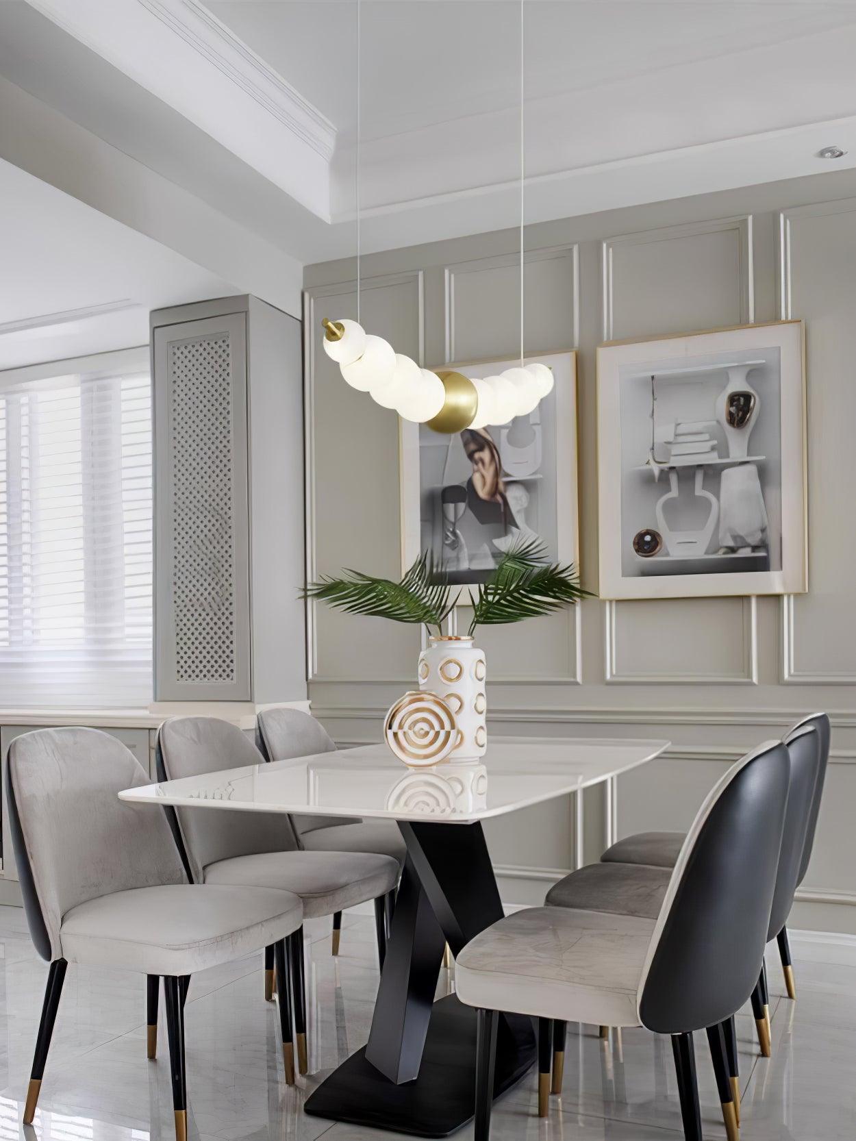 Linea Contemporary Brass Pendant Lamp-Neutral Decor
