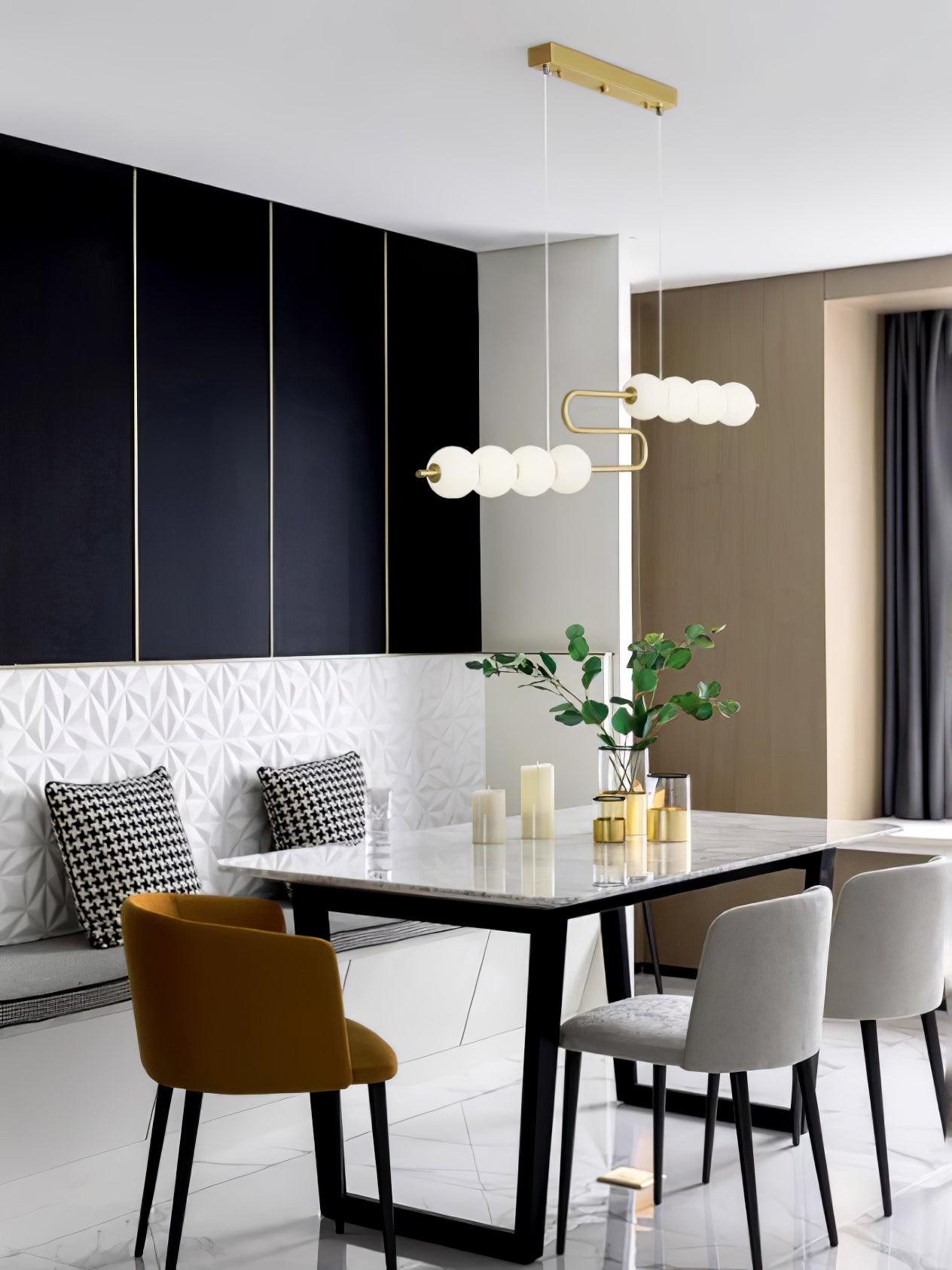 Linea Contemporary Brass Pendant Lamp-Neutral Decor