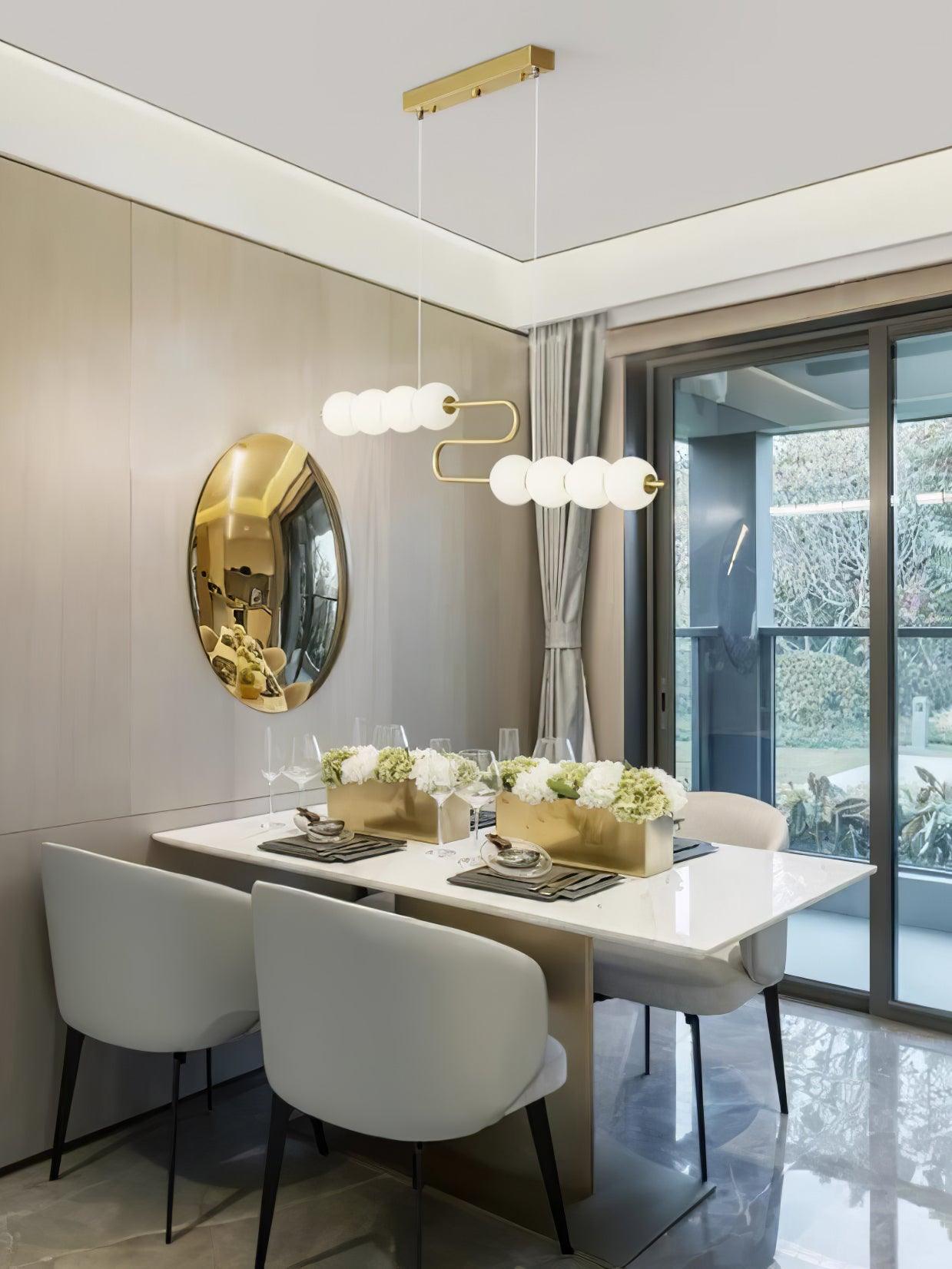 Linea Contemporary Brass Pendant Lamp-Neutral Decor