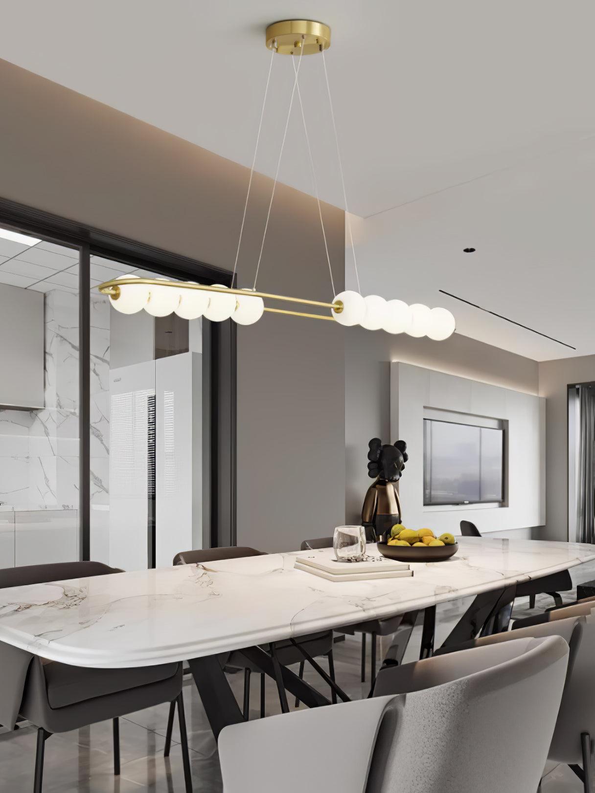 Linea Contemporary Brass Pendant Lamp-Neutral Decor