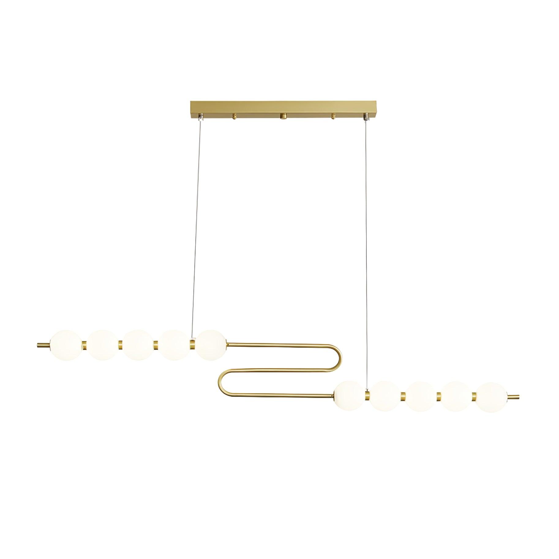 Linea Contemporary Brass Pendant Lamp-Neutral Decor