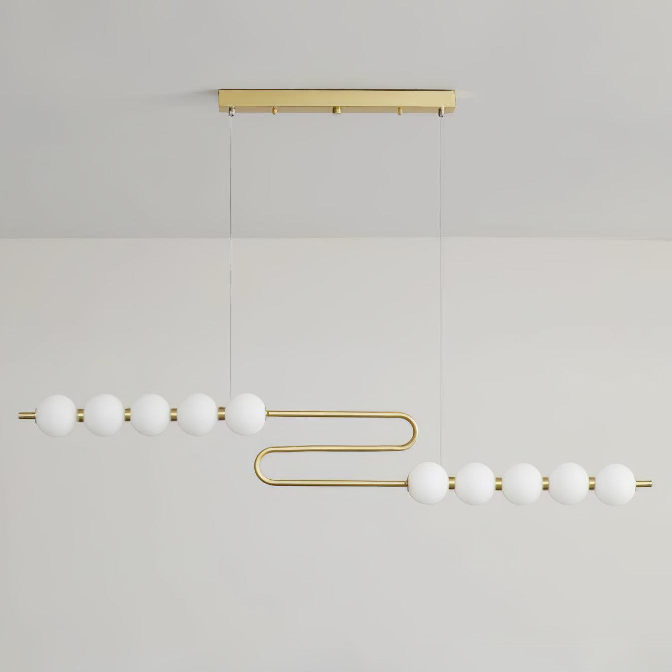 Linea Contemporary Brass Pendant Lamp-Neutral Decor