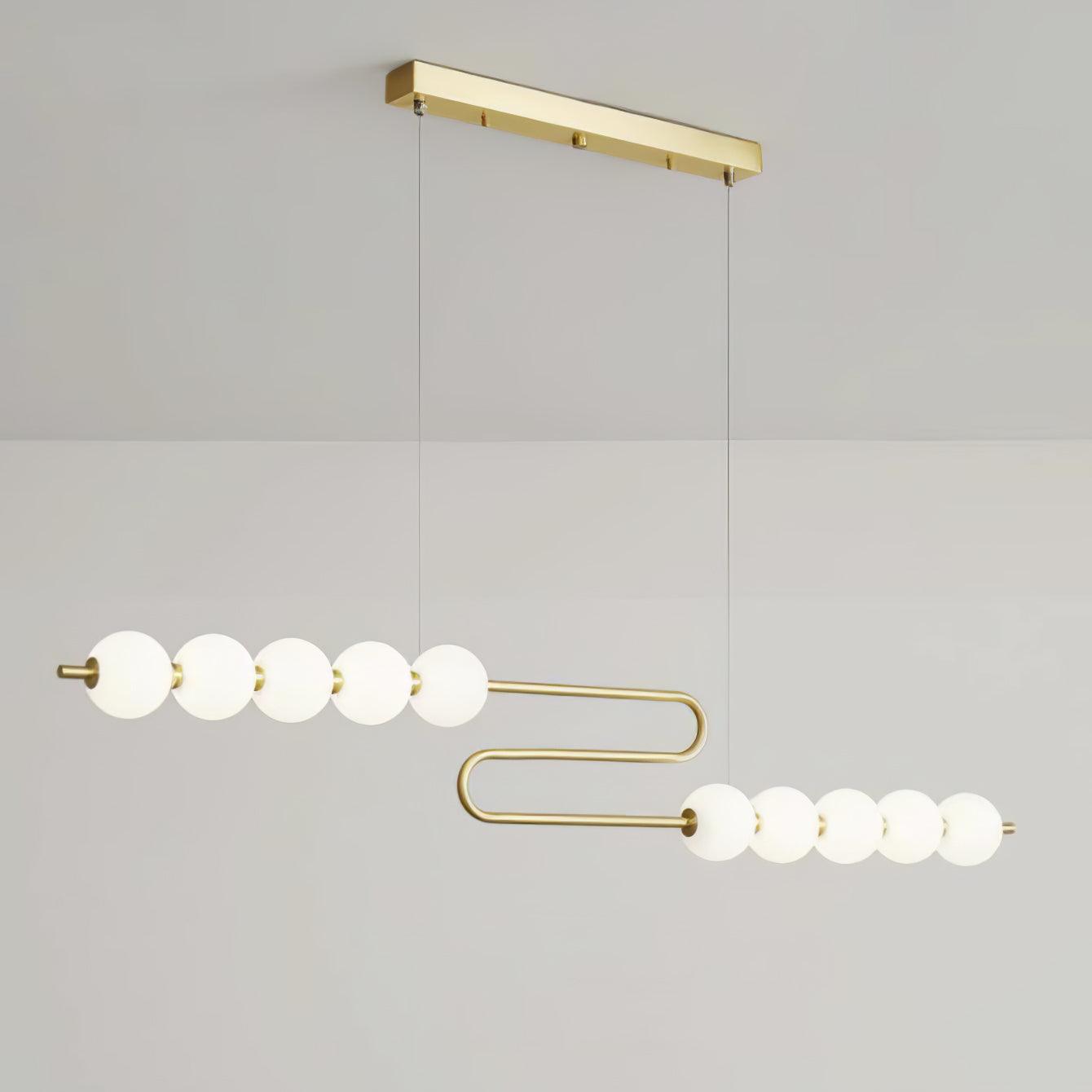 Linea Contemporary Brass Pendant Lamp-Neutral Decor