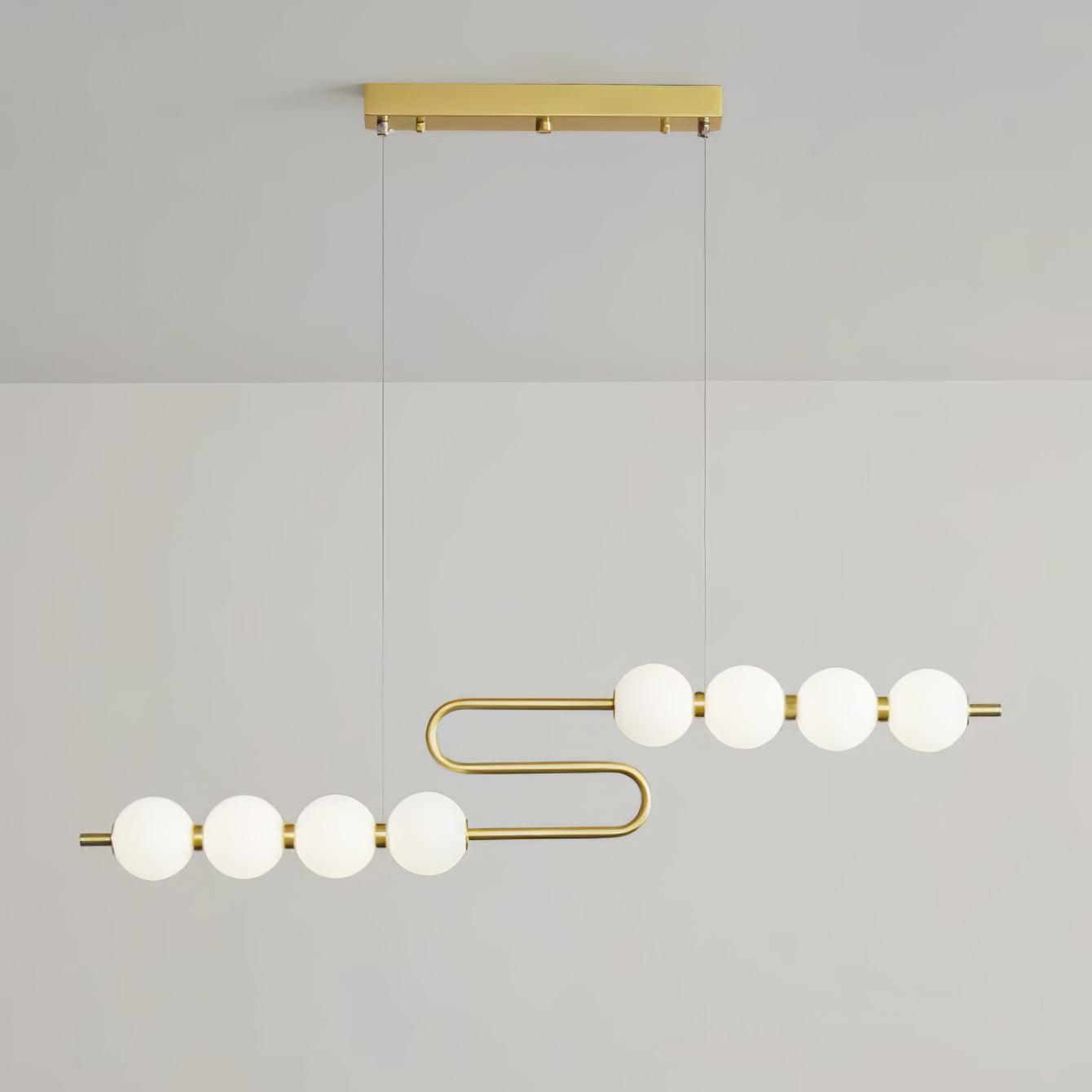 Linea Contemporary Brass Pendant Lamp-Neutral Decor