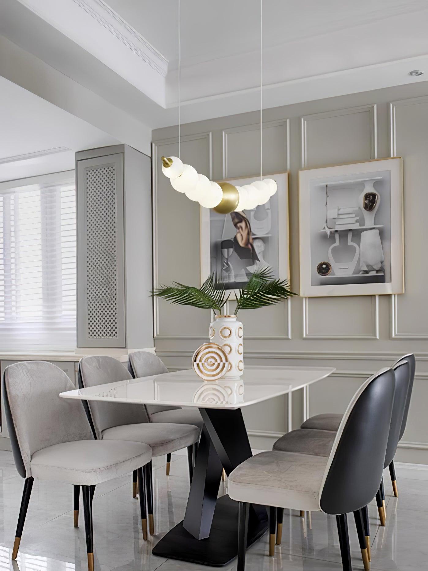 Linea Contemporary Brass Pendant Lamp-Neutral Decor