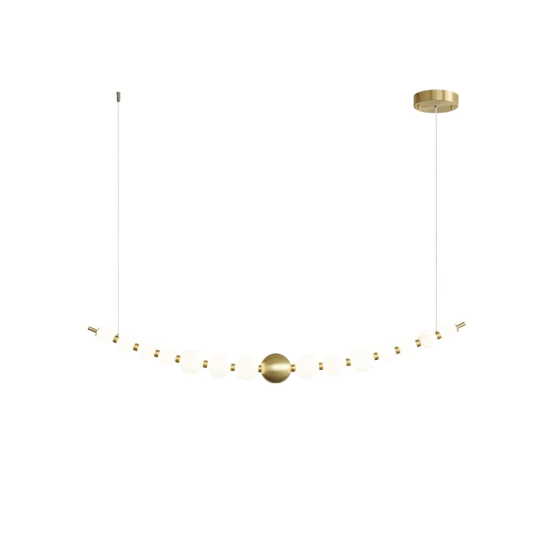 Linea Contemporary Brass Pendant Lamp-Neutral Decor