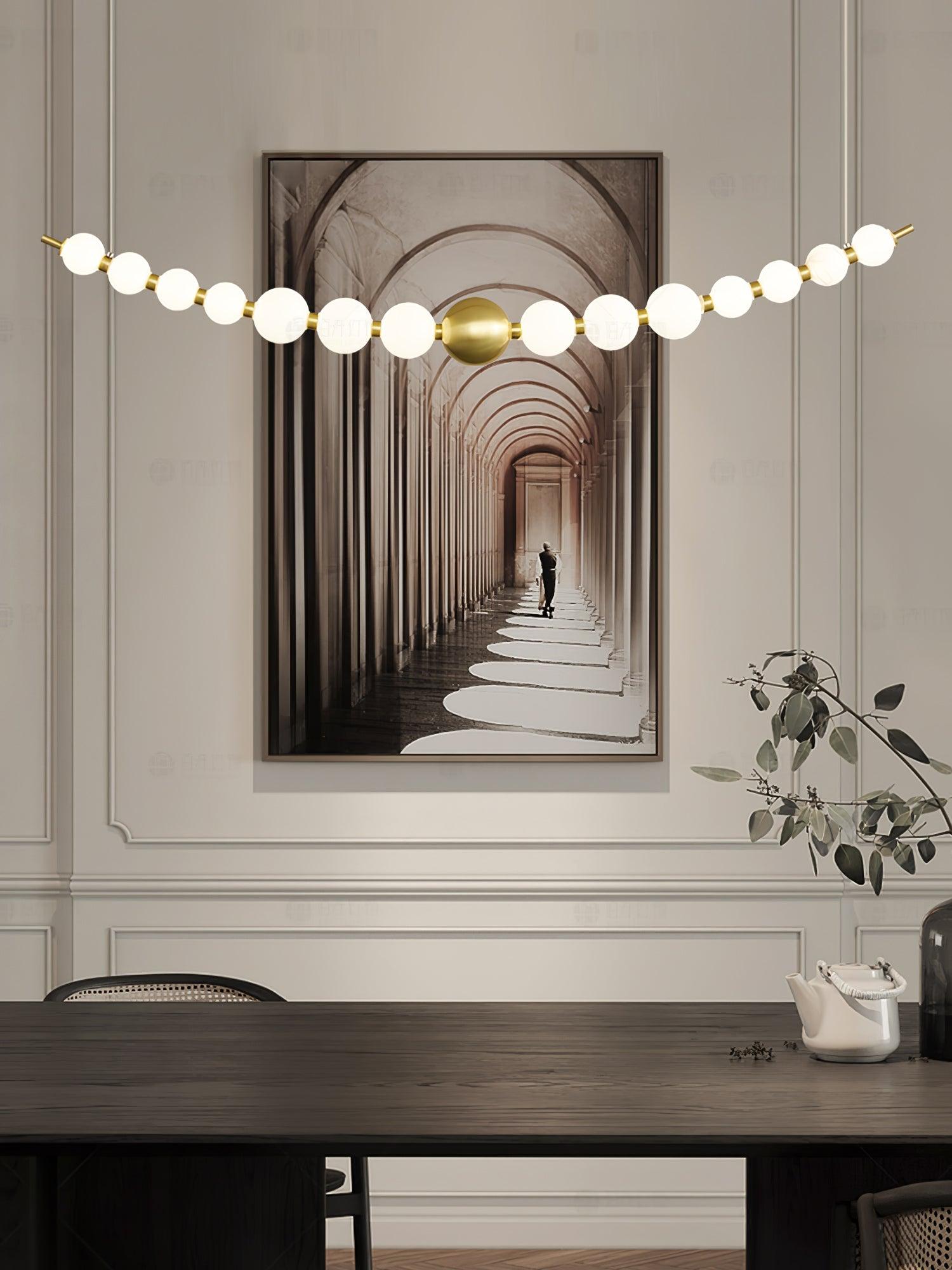 Linea Contemporary Brass Pendant Lamp-Neutral Decor