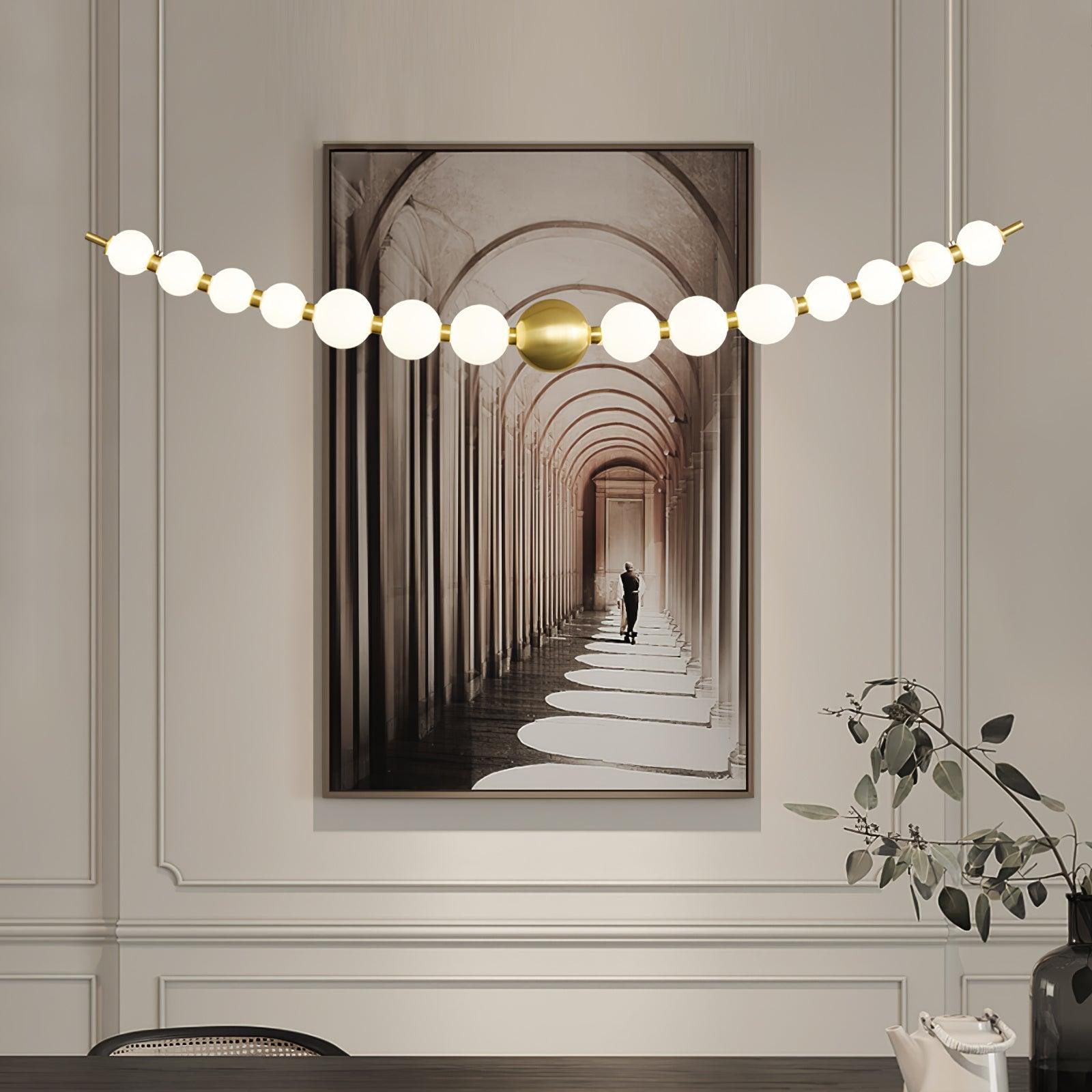 Linea Contemporary Brass Pendant Lamp-Neutral Decor