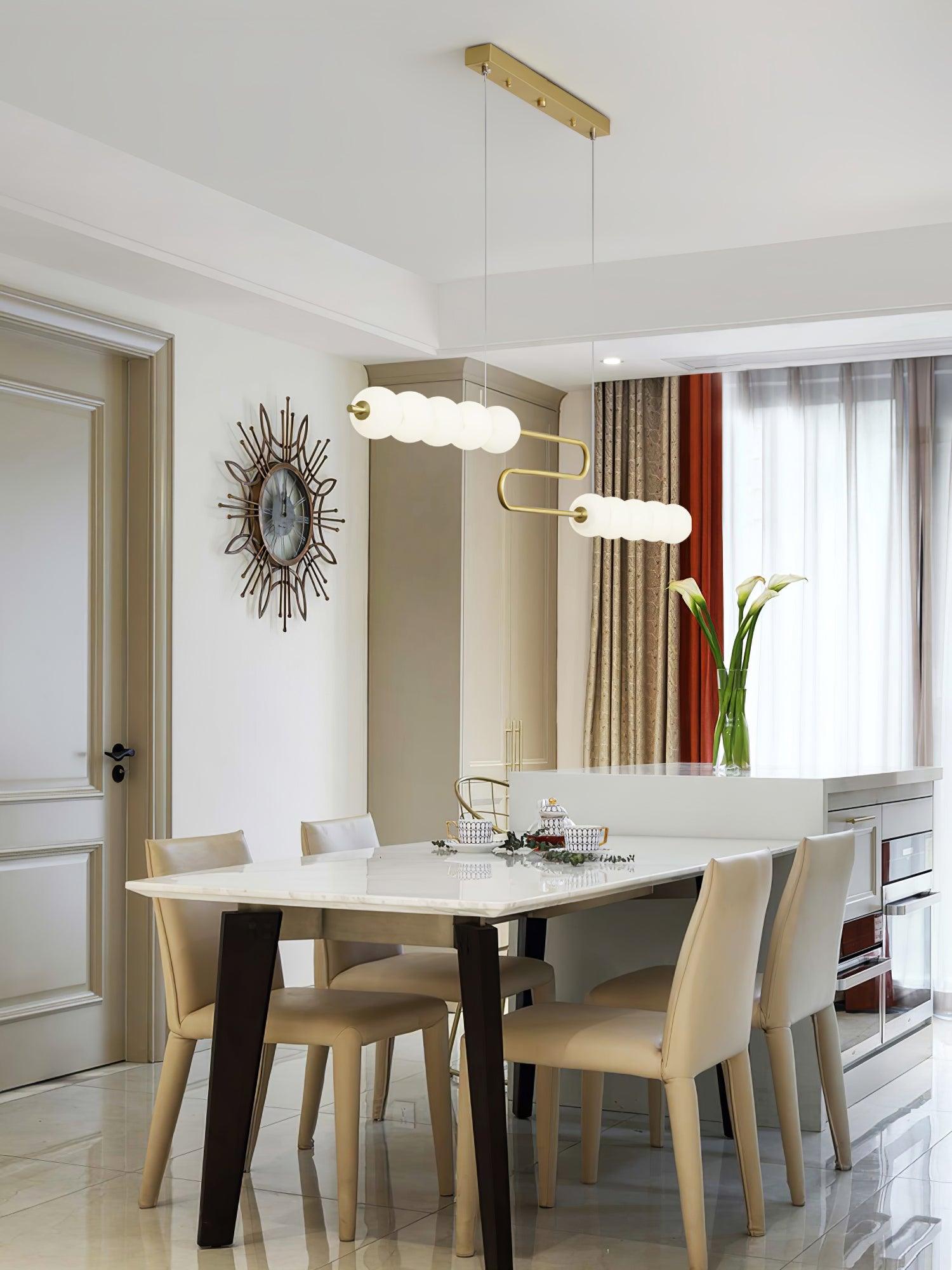 Linea Contemporary Brass Pendant Lamp-Neutral Decor