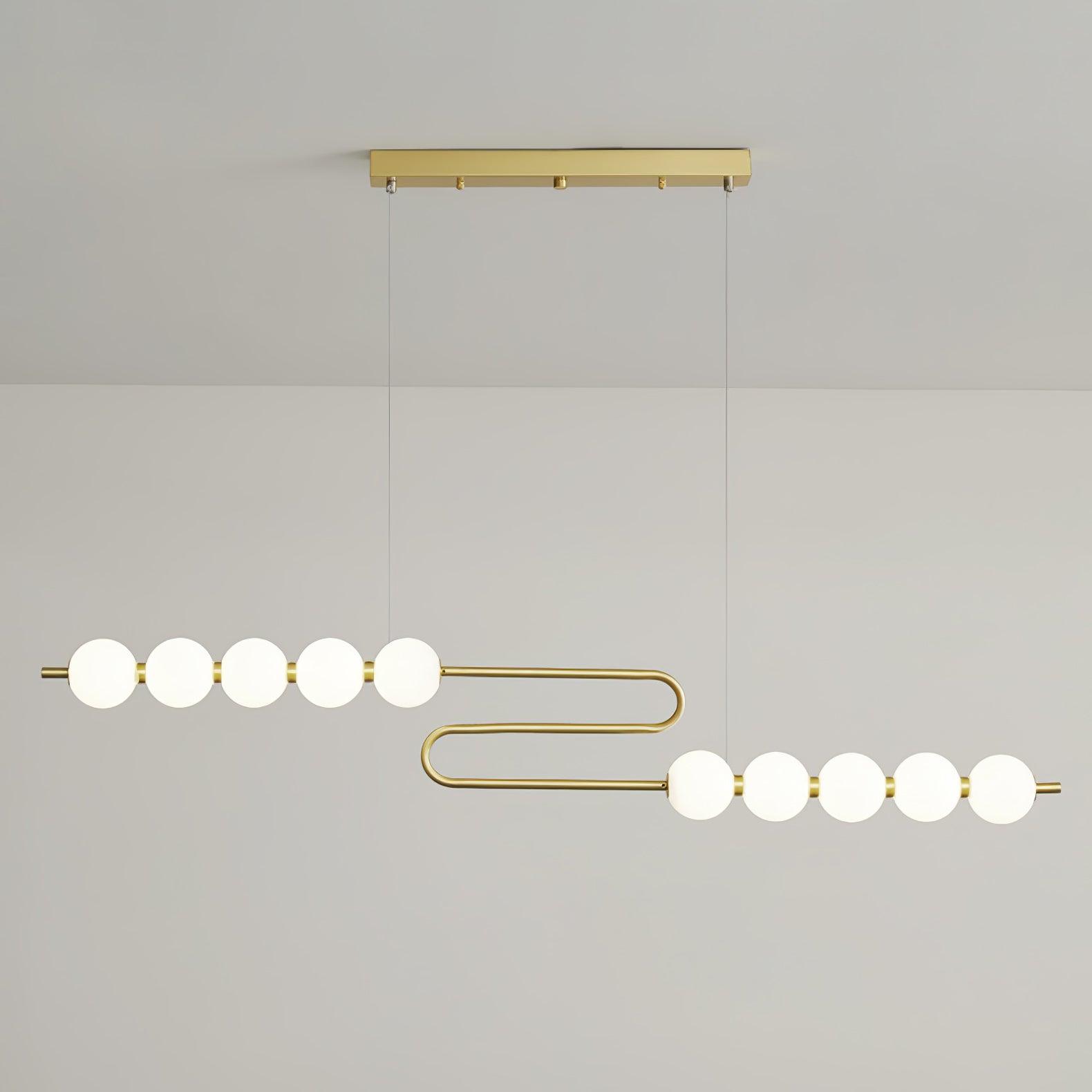Linea Contemporary Brass Pendant Lamp-Neutral Decor