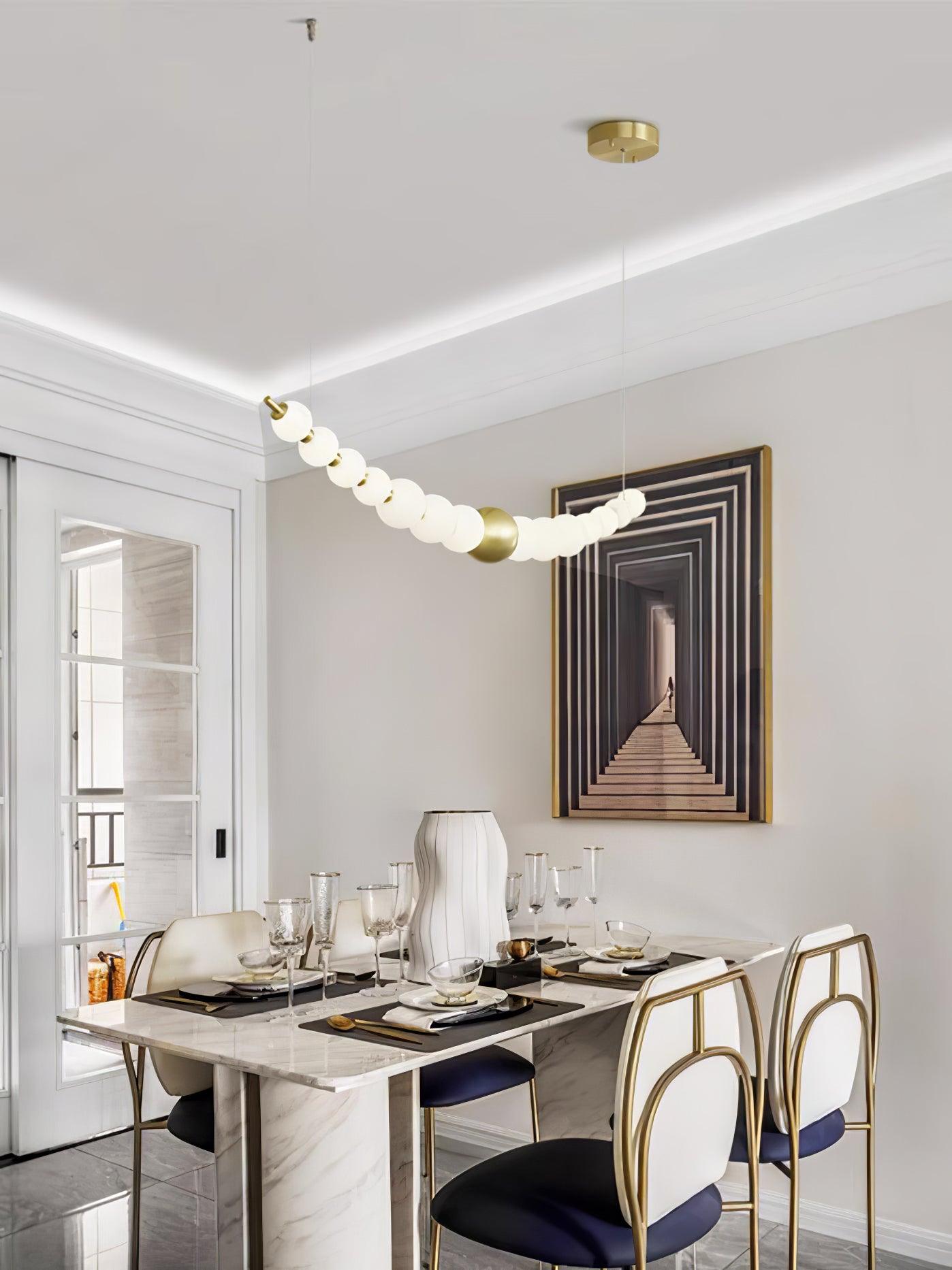 Linea Contemporary Brass Pendant Lamp-Neutral Decor