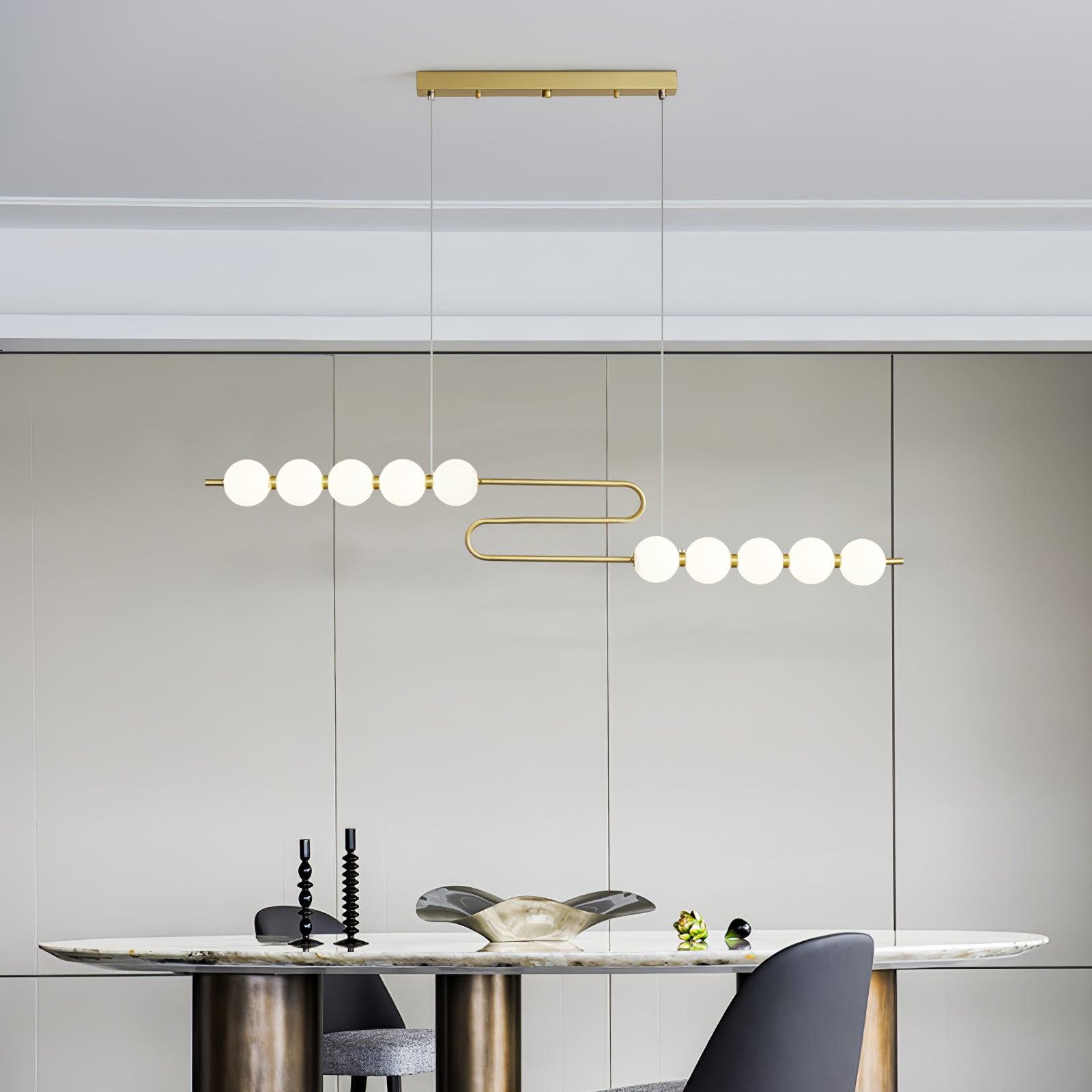 Linea Contemporary Brass Pendant Lamp-Neutral Decor