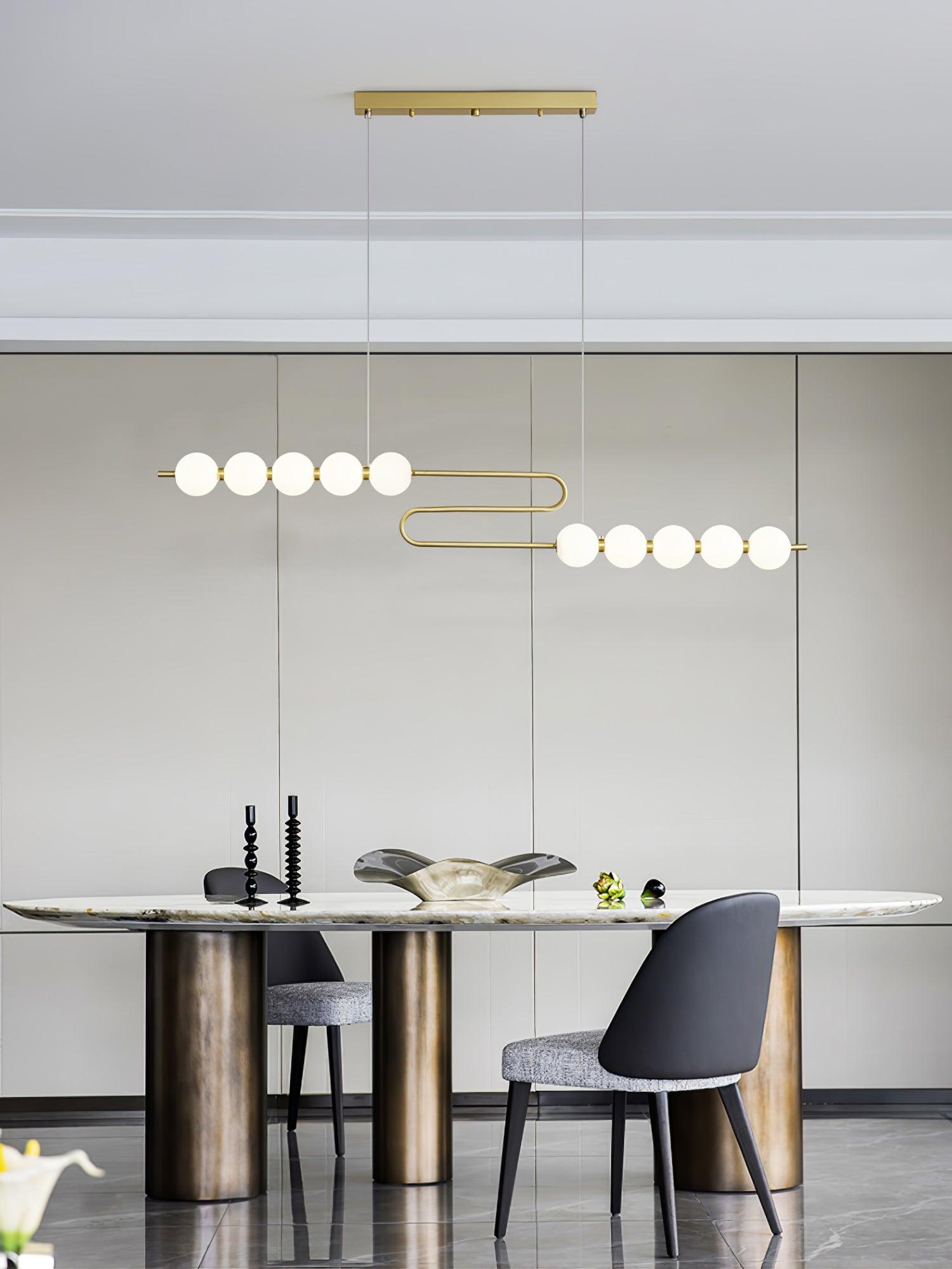Linea Contemporary Brass Pendant Lamp-Neutral Decor