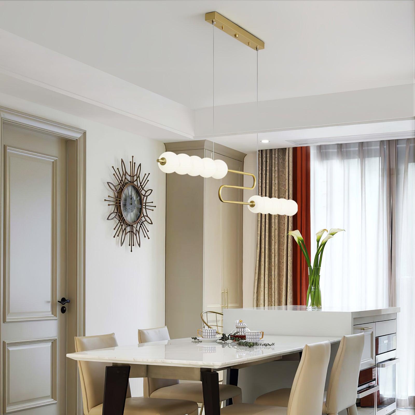 Linea Contemporary Brass Pendant Lamp-Neutral Decor