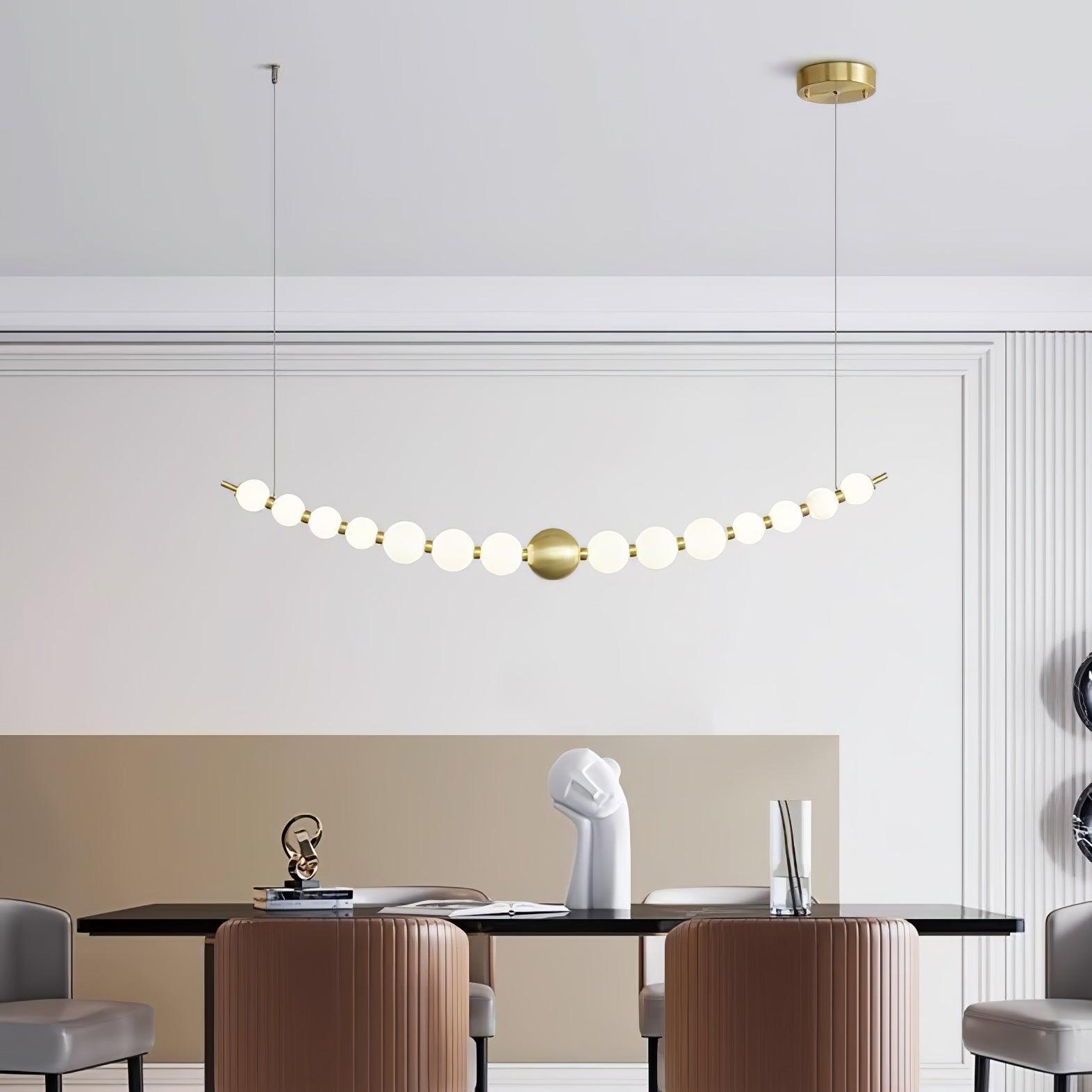 Linea Contemporary Brass Pendant Lamp-Neutral Decor