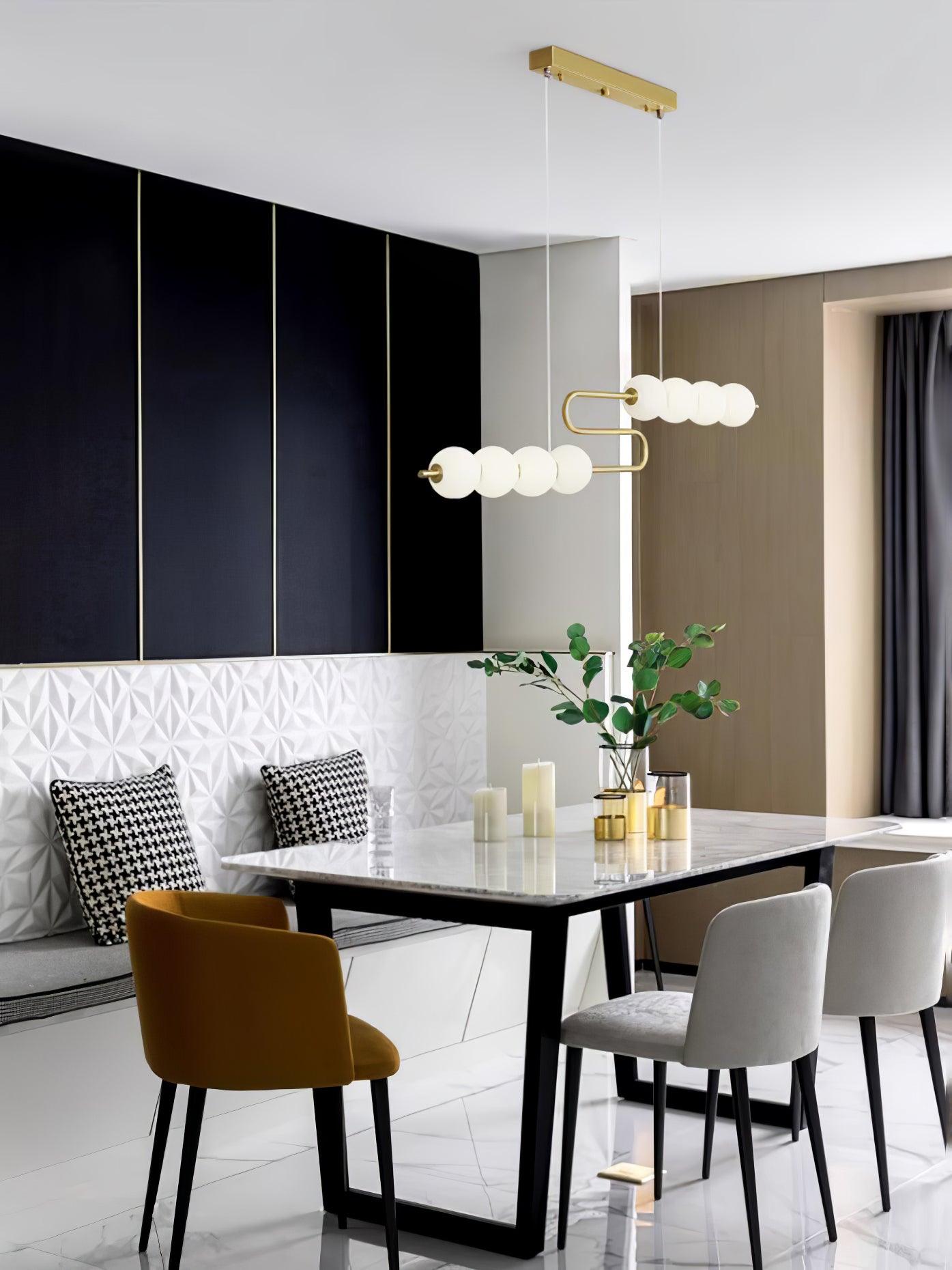 Linea Contemporary Brass Pendant Lamp-Neutral Decor