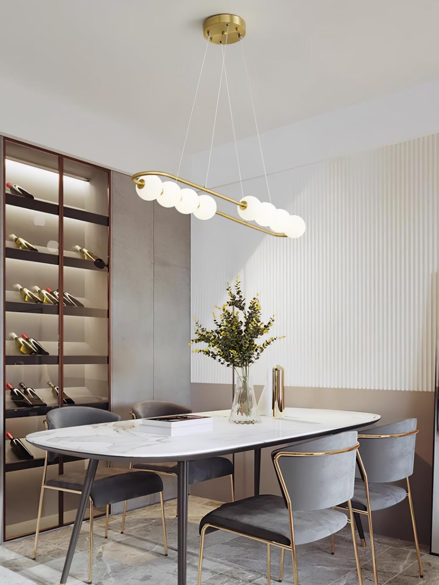 Linea Contemporary Brass Pendant Lamp-Neutral Decor