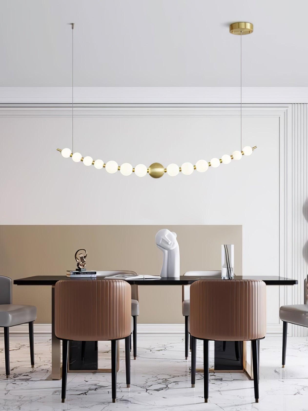 Linea Contemporary Brass Pendant Lamp-Neutral Decor