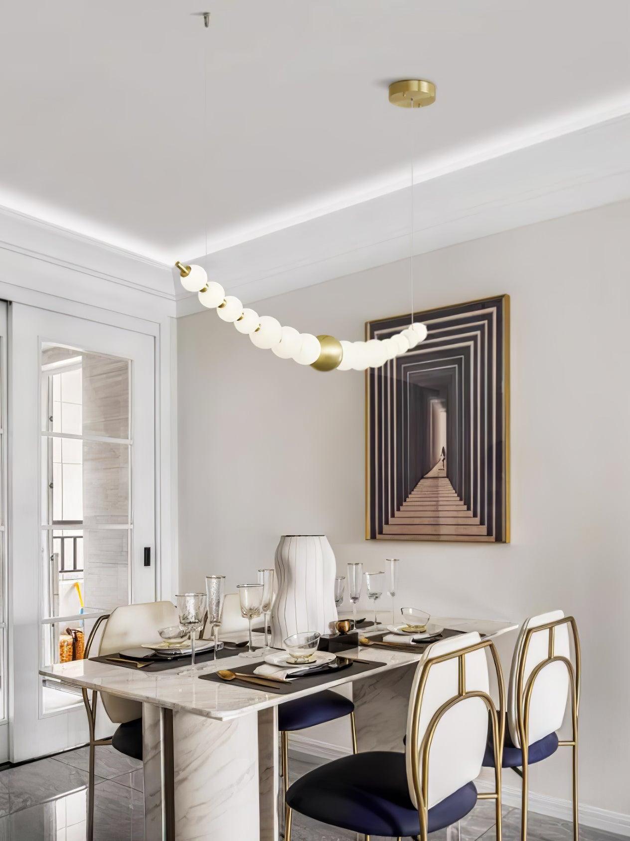 Linea Contemporary Brass Pendant Lamp-Neutral Decor