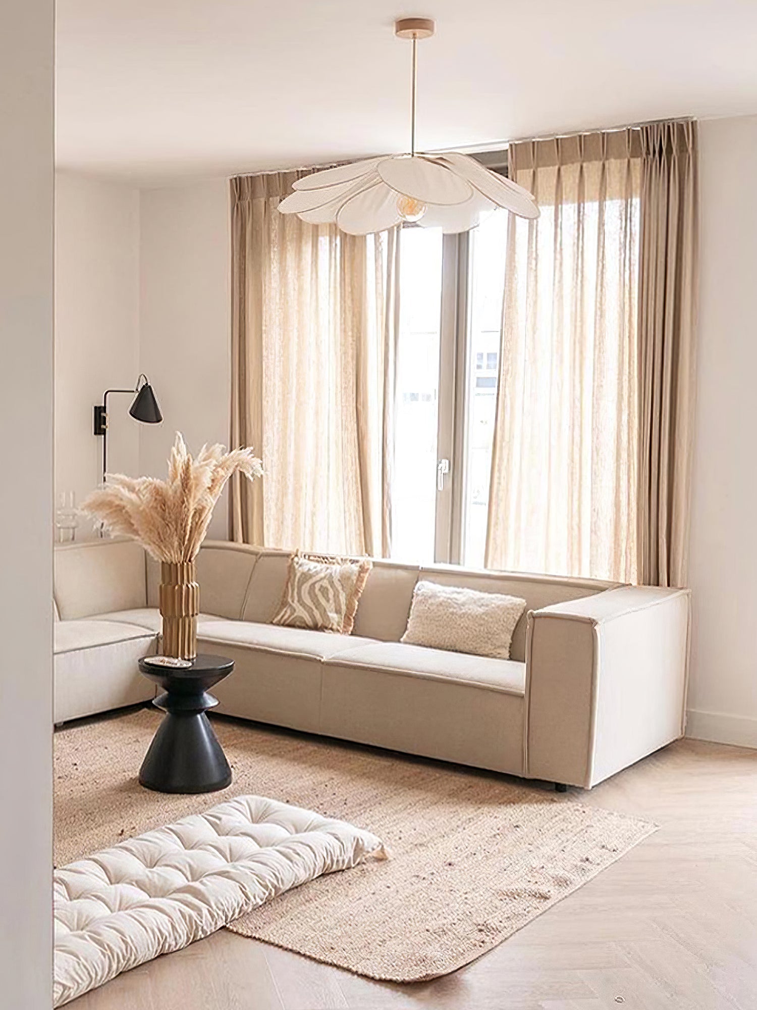 Dax Fabric Nature-inspired Pendant Lamp-Neutral Decor