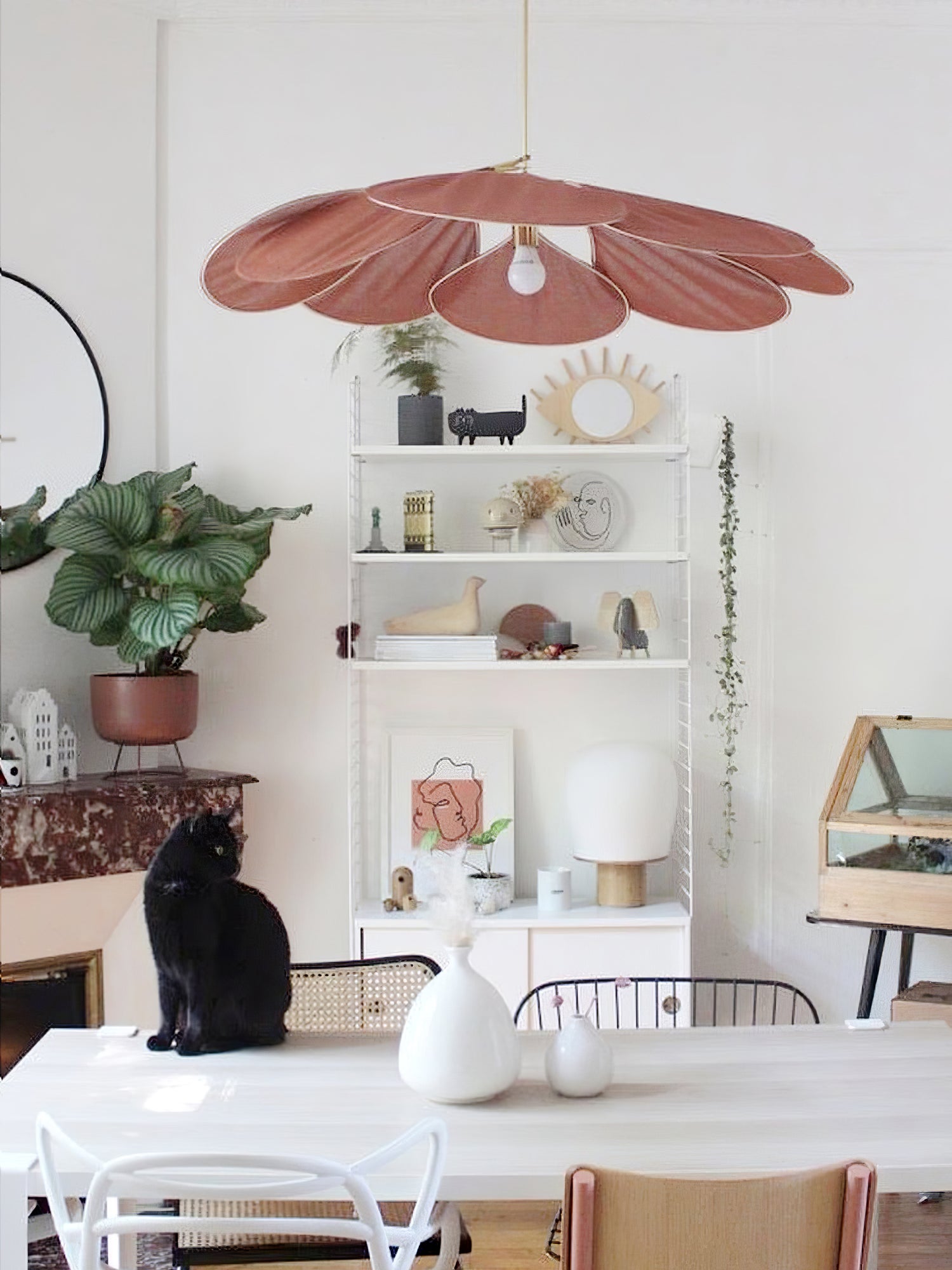 Dax Fabric Nature-inspired Pendant Lamp-Neutral Decor