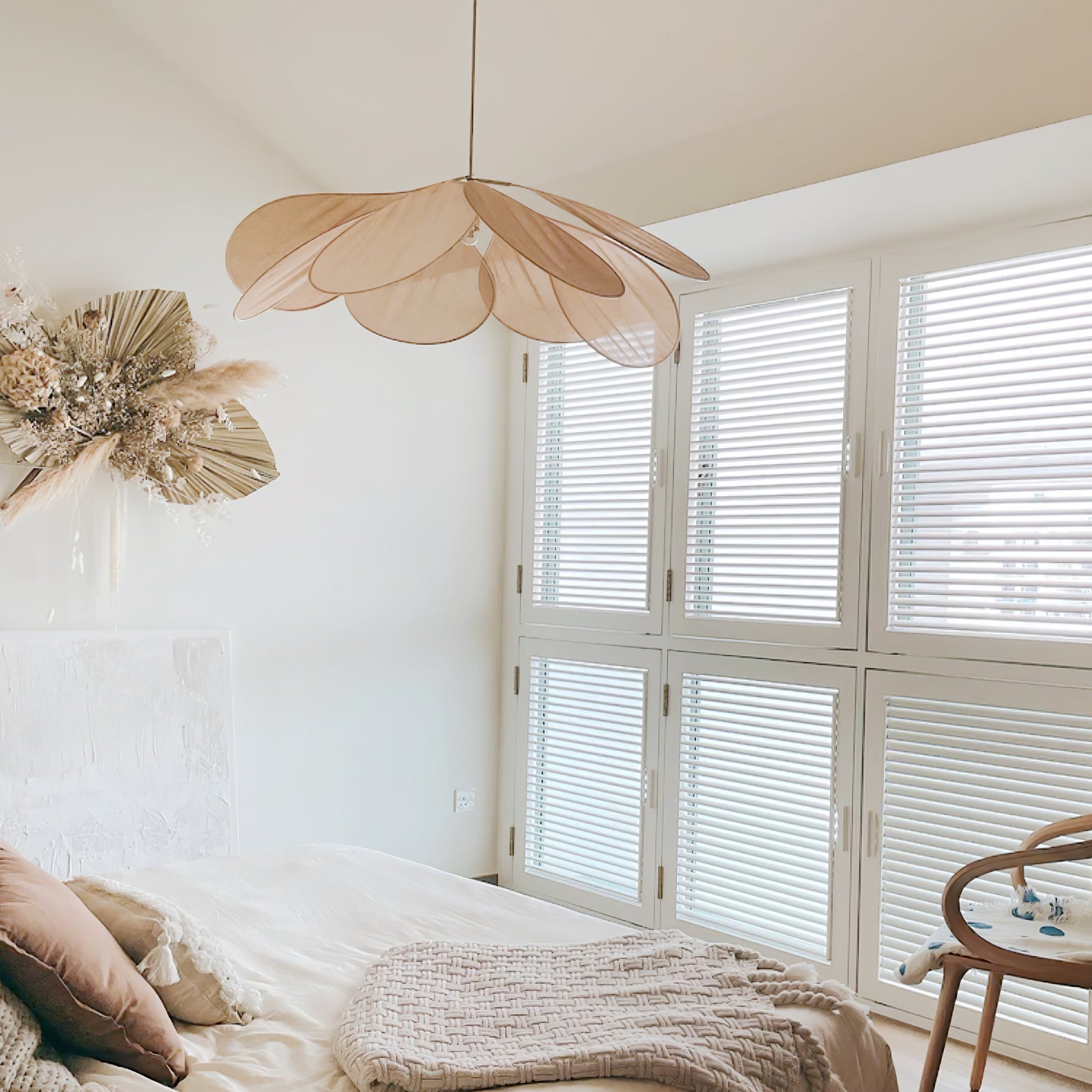 Dax Fabric Nature-inspired Pendant Lamp-Neutral Decor