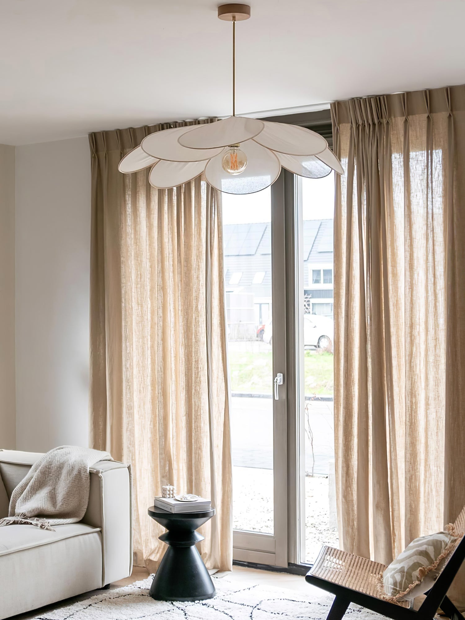 Dax Fabric Nature-inspired Pendant Lamp-Neutral Decor