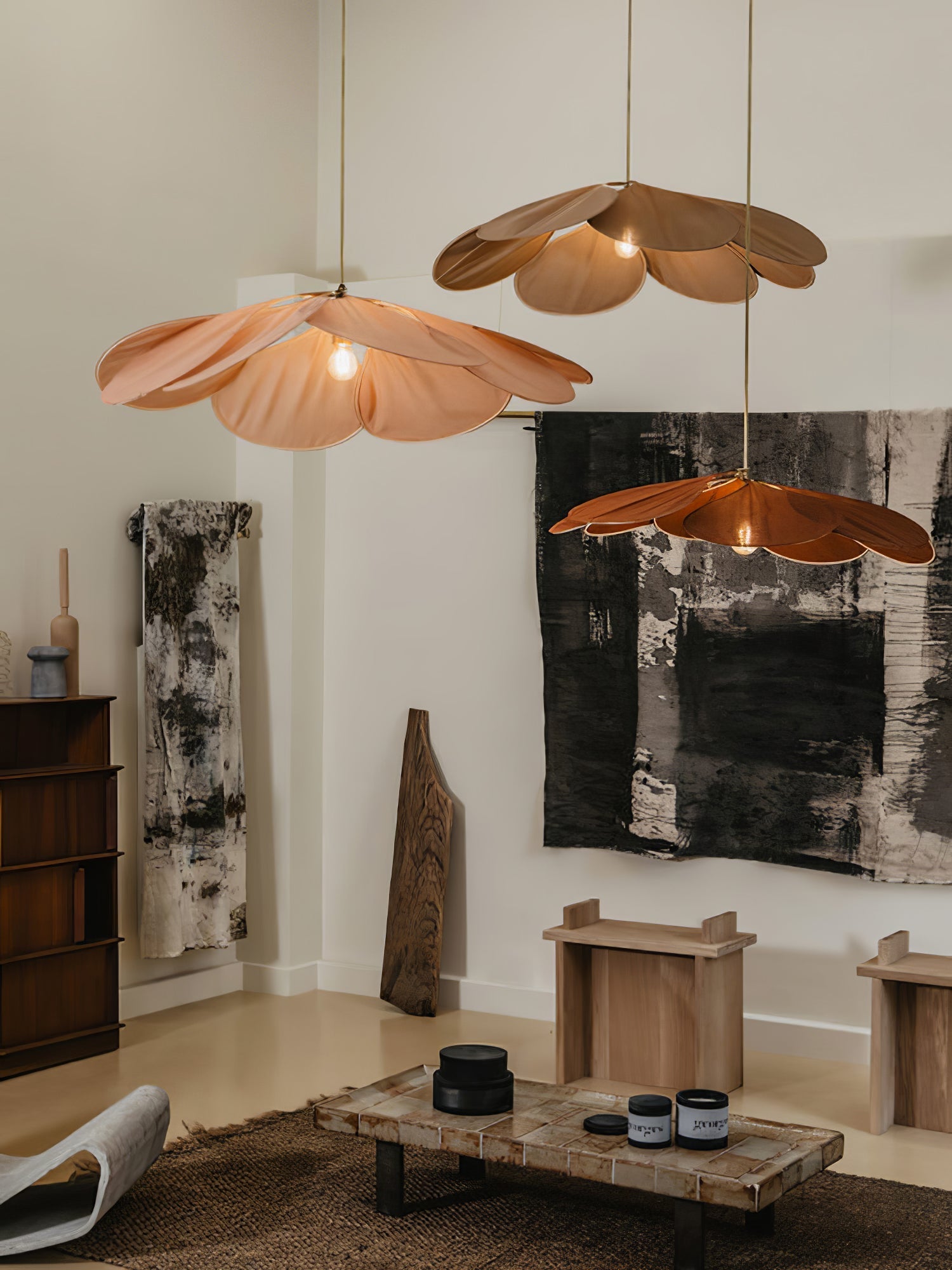 Dax Fabric Nature-inspired Pendant Lamp-Neutral Decor