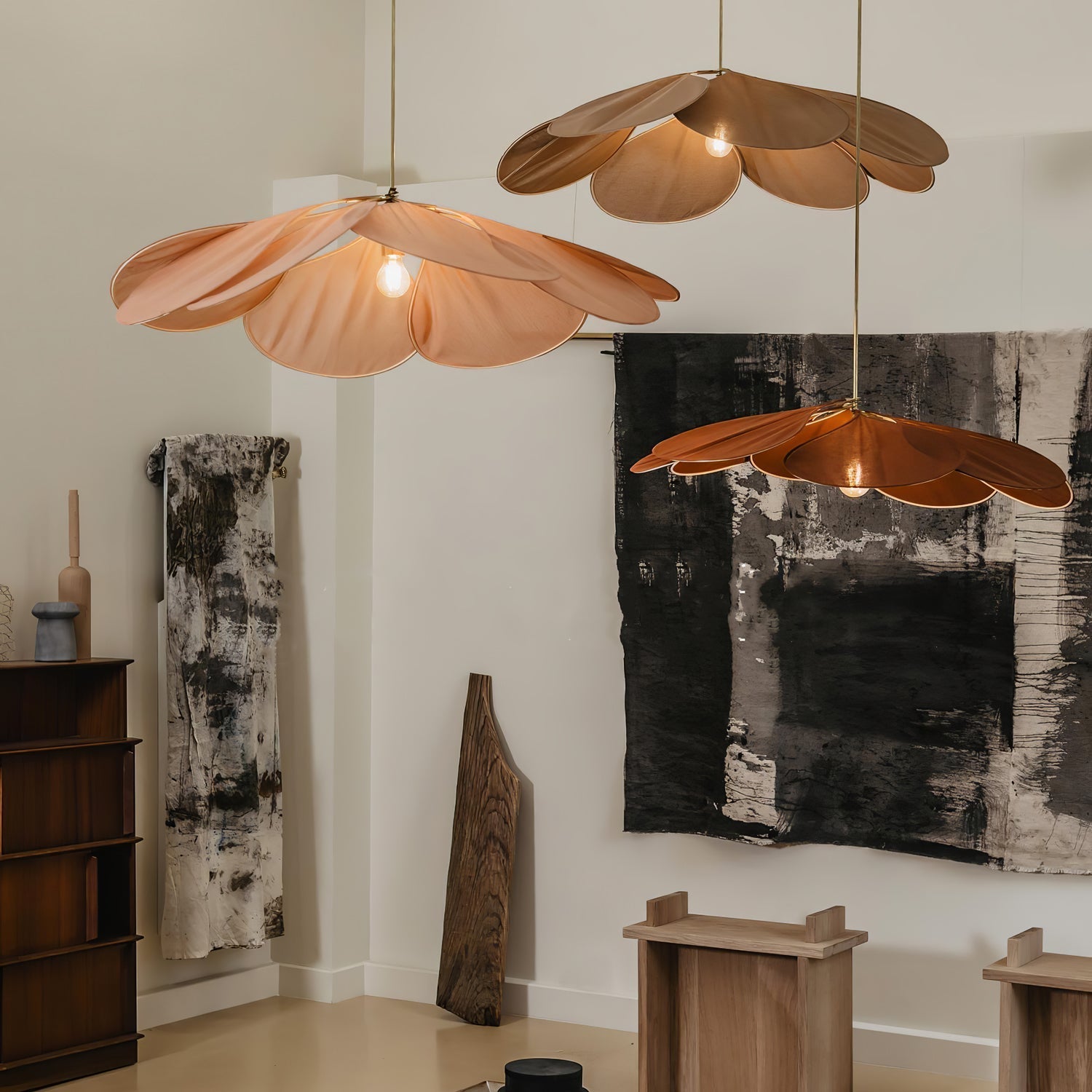 Dax Fabric Nature-inspired Pendant Lamp-Neutral Decor