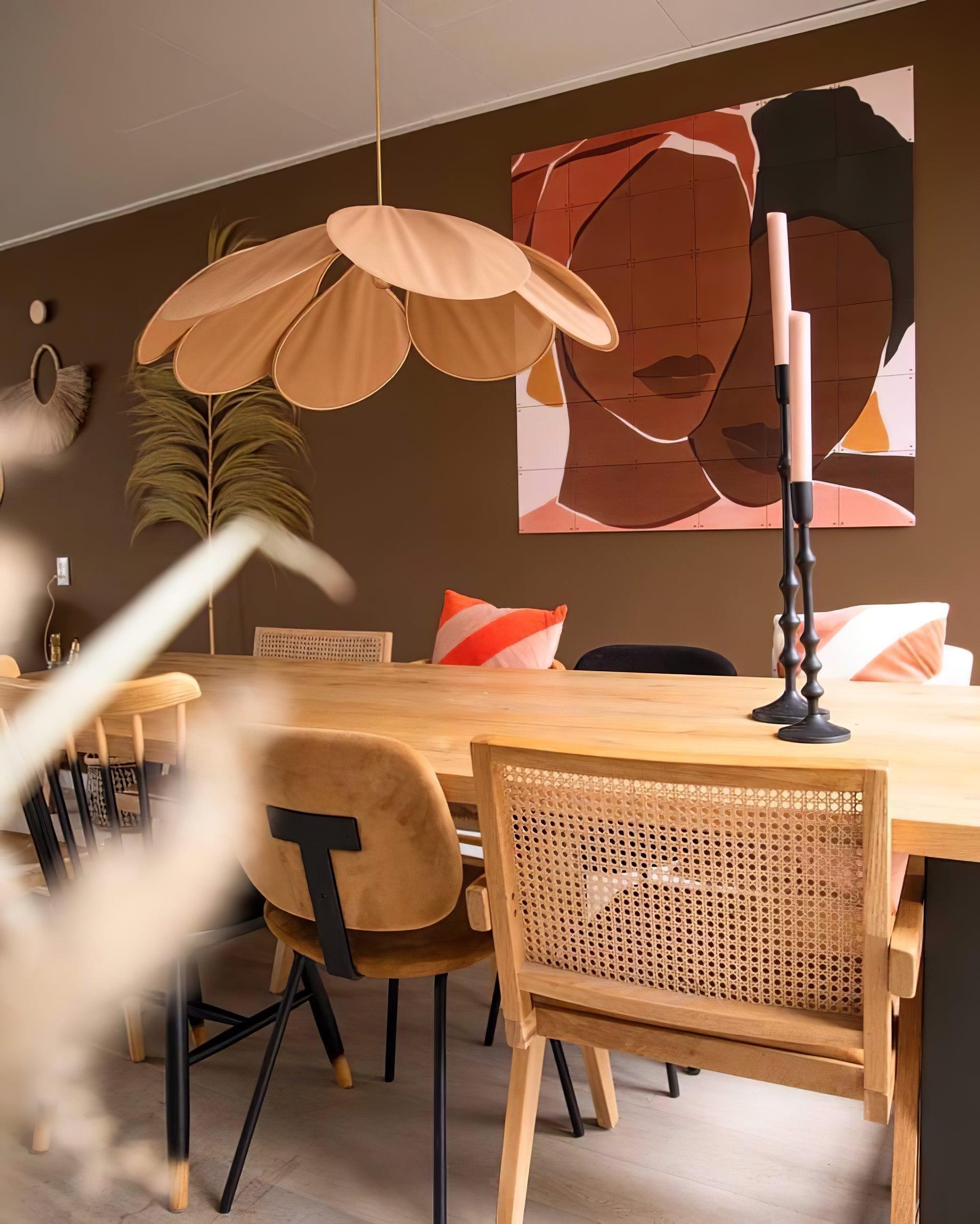 Dax Fabric Nature-inspired Pendant Lamp-Neutral Decor
