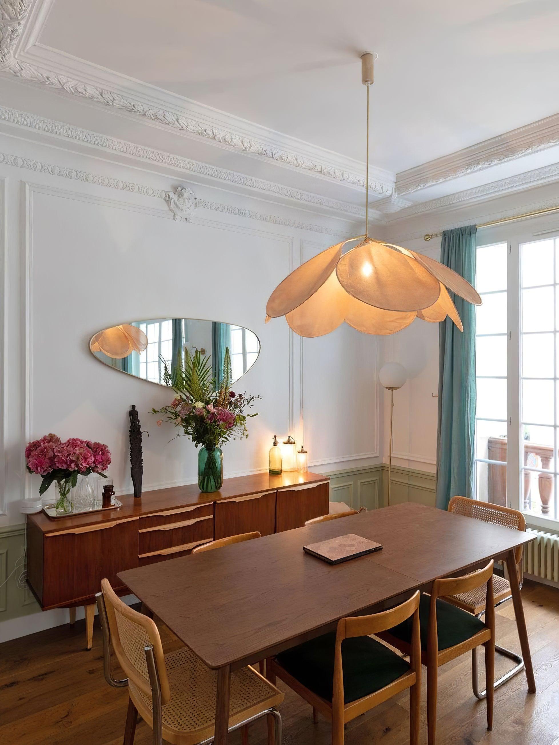Dax Fabric Nature-inspired Pendant Lamp-Neutral Decor