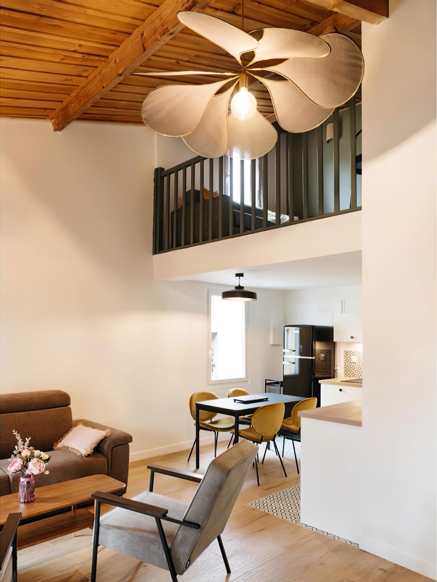 Dax Fabric Nature-inspired Pendant Lamp-Neutral Decor