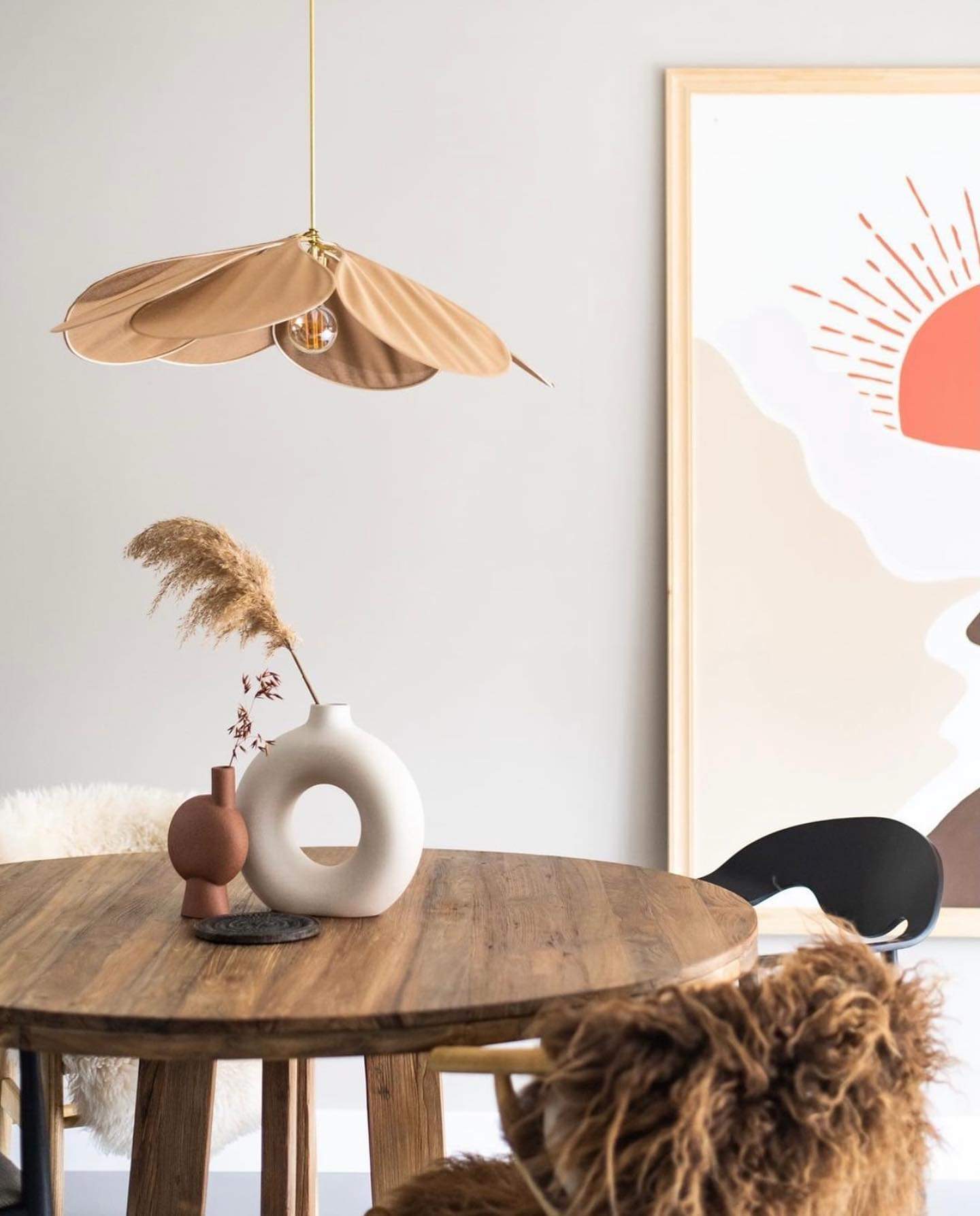 Dax Fabric Nature-inspired Pendant Lamp-Neutral Decor